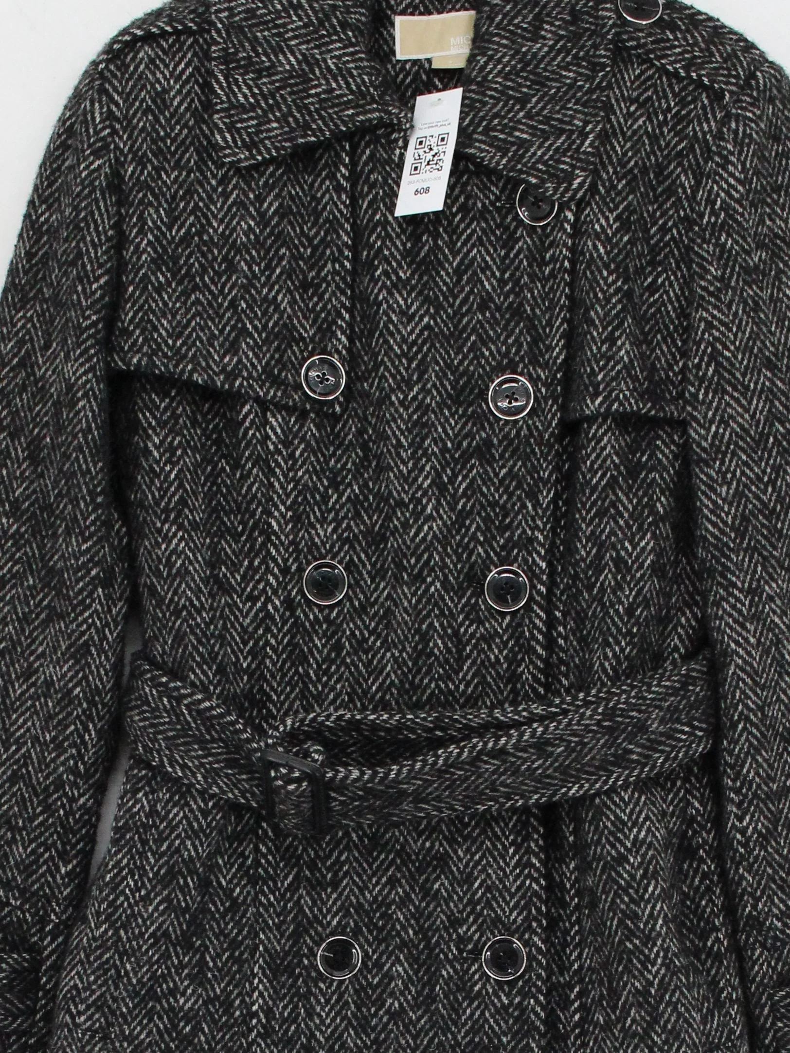 Michael Kors Women's Coat S Grey Wool with Polyester, Nylon Trench Coat - Image 3