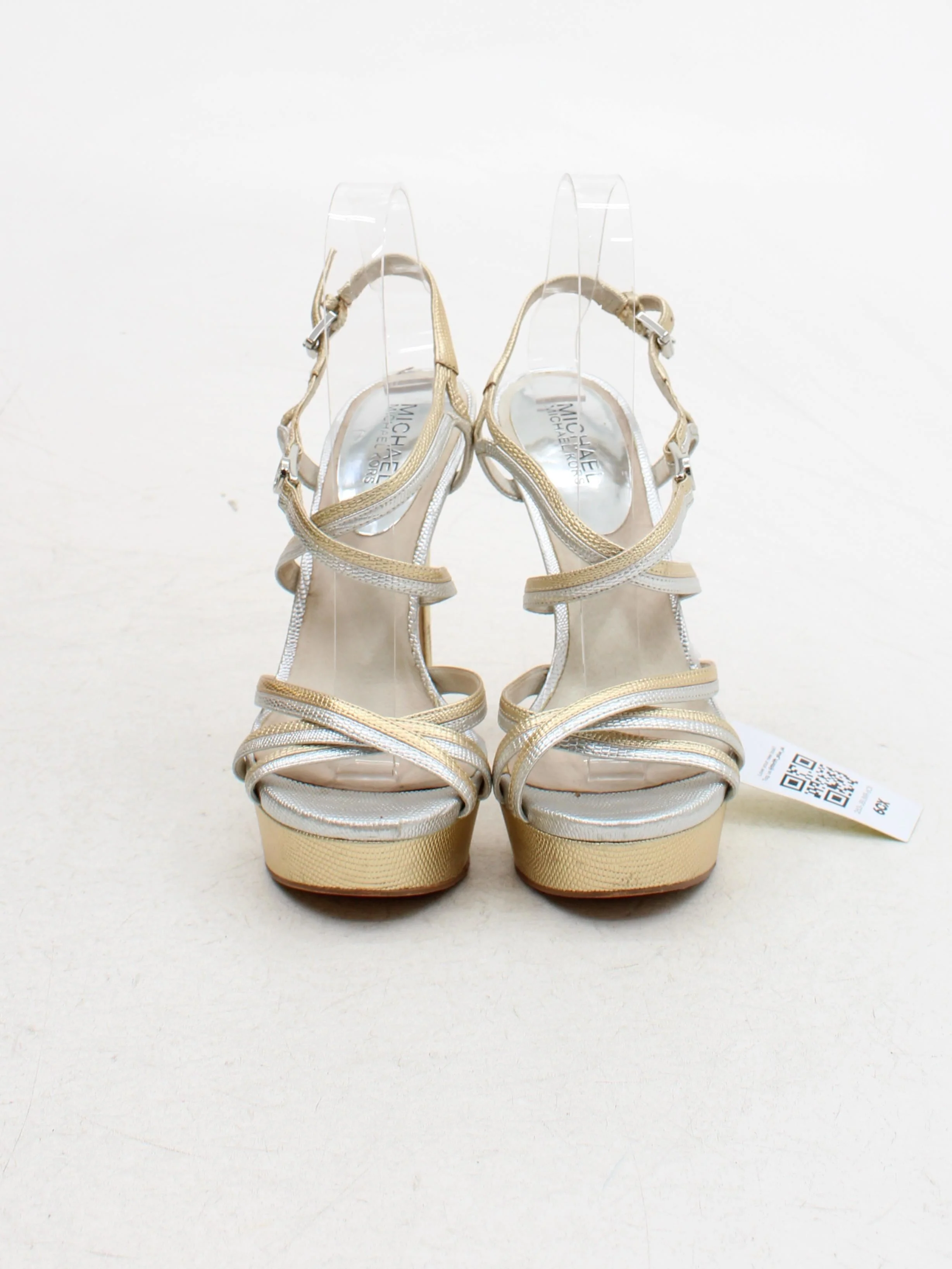 Michael Kors Women's Heels UK 6 Gold 100% Faux Leather Platform - Image 2