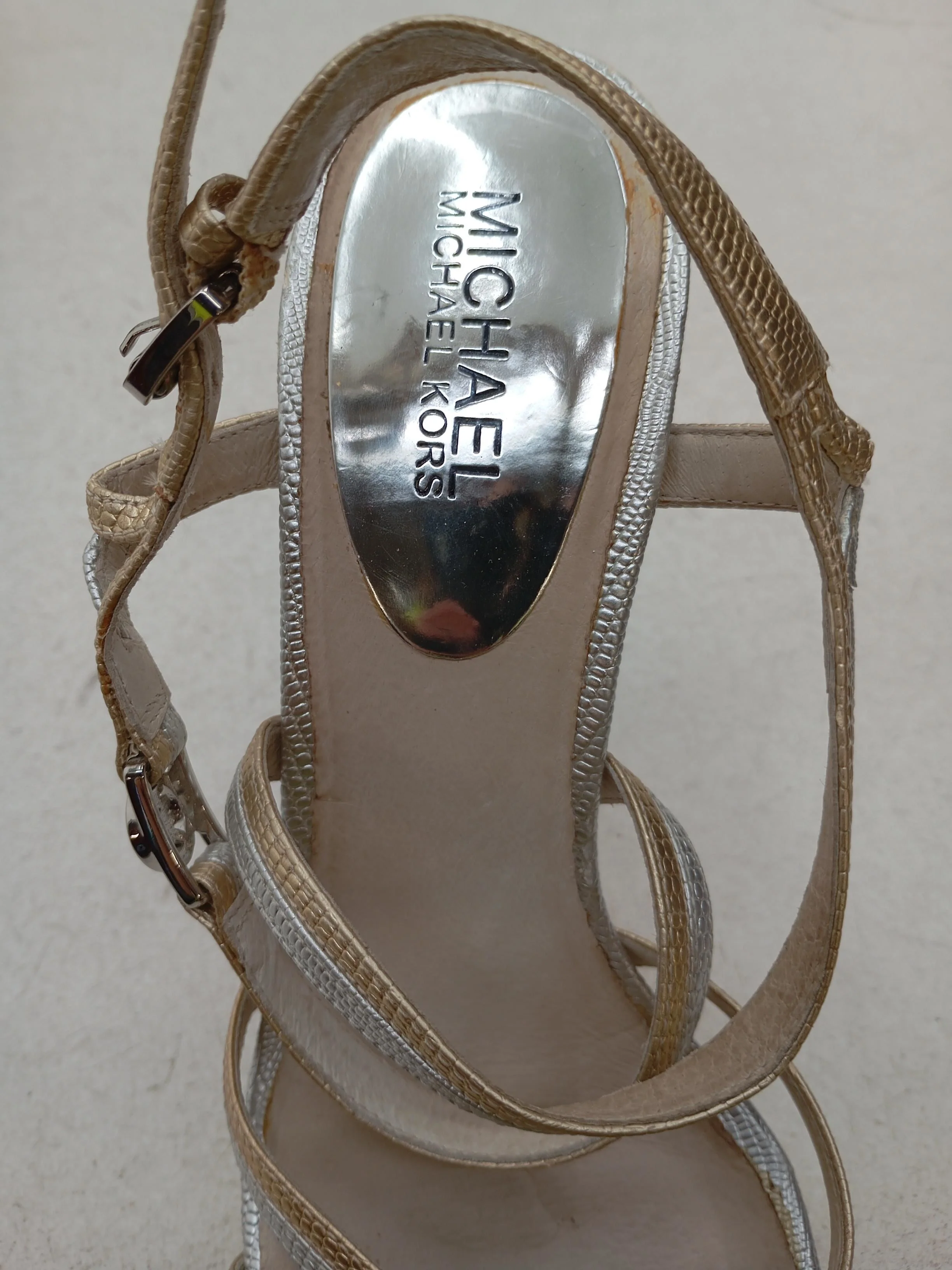 Michael Kors Women's Heels UK 6 Gold 100% Faux Leather Platform - Image 6
