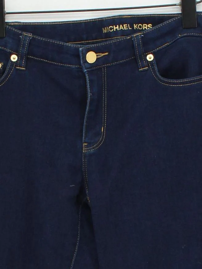 Michael Kors Women's Jeans W 28 in Blue Cotton with Polyester, Elastane Skinny - Image 3