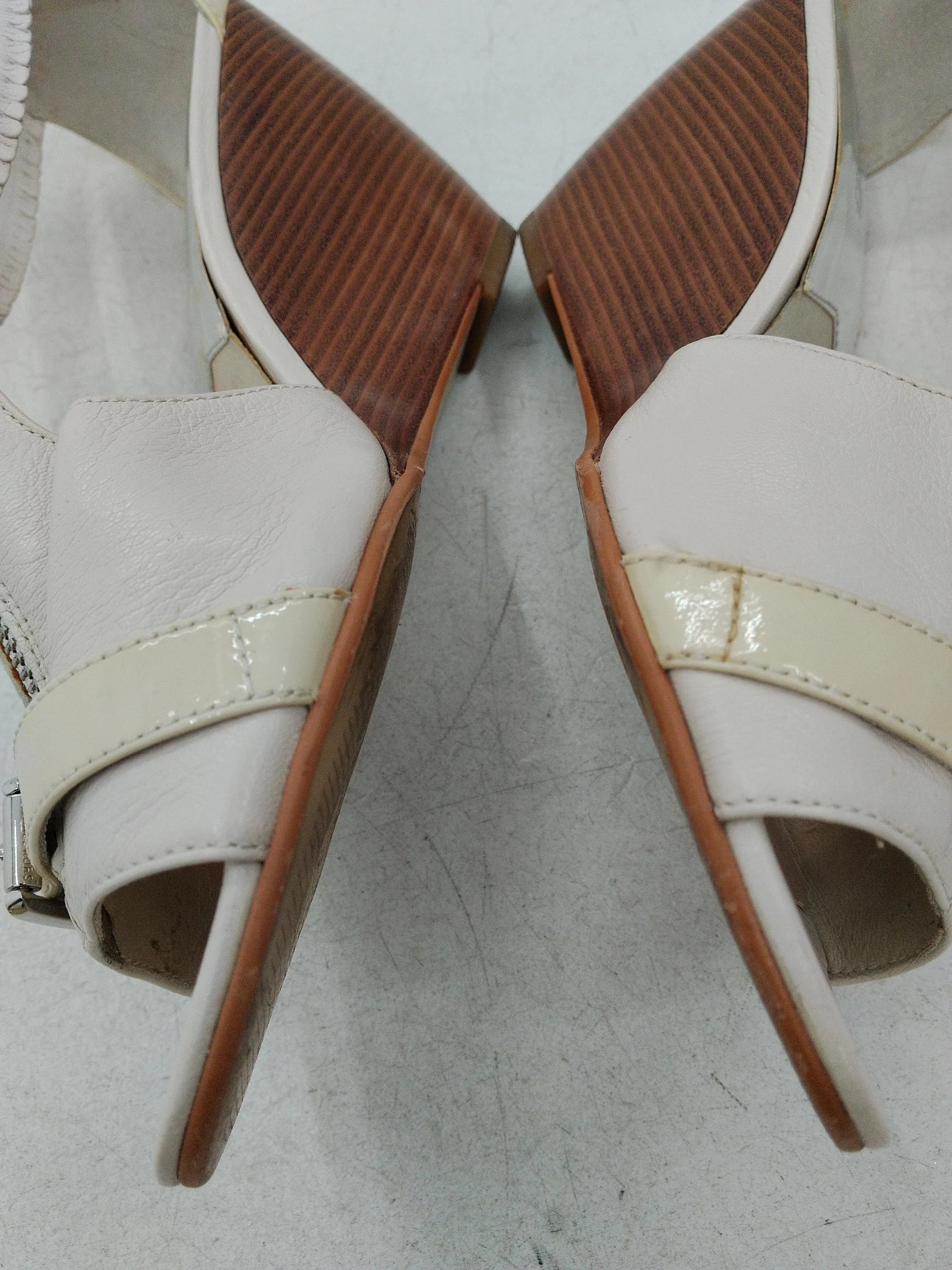 Michael Kors Women's Sandals UK 7 Cream Leather with Faux Leather Strappy - Image 7