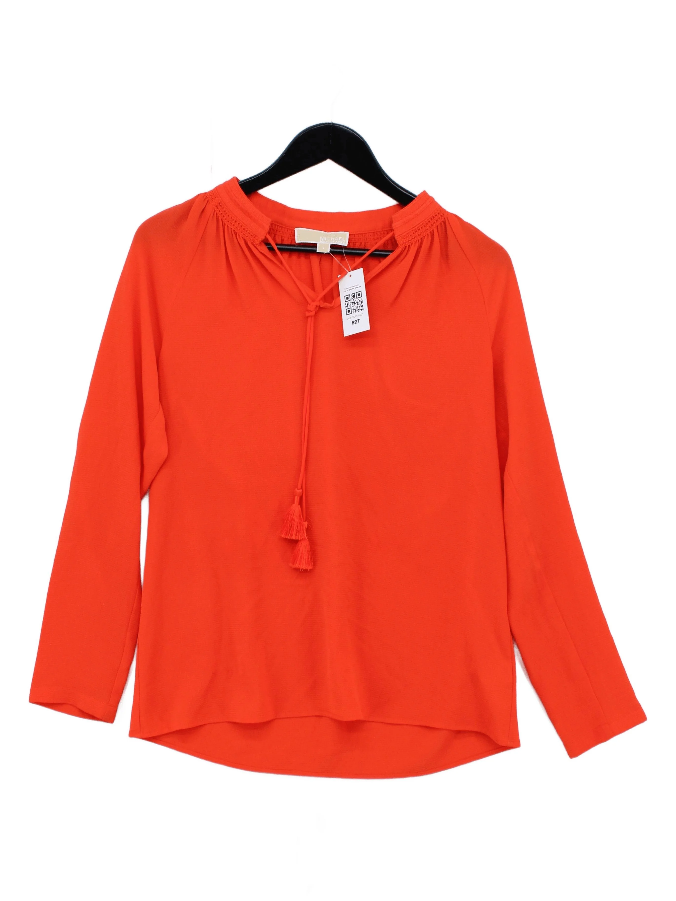Michael Kors Women's Top S Orange Polyester with Elastane Basic