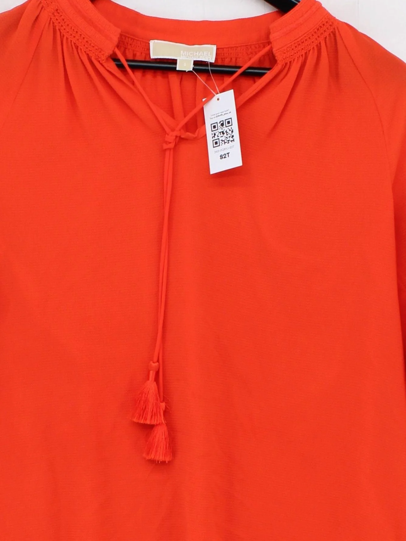 Michael Kors Women's Top S Orange Polyester with Elastane Basic - Image 3