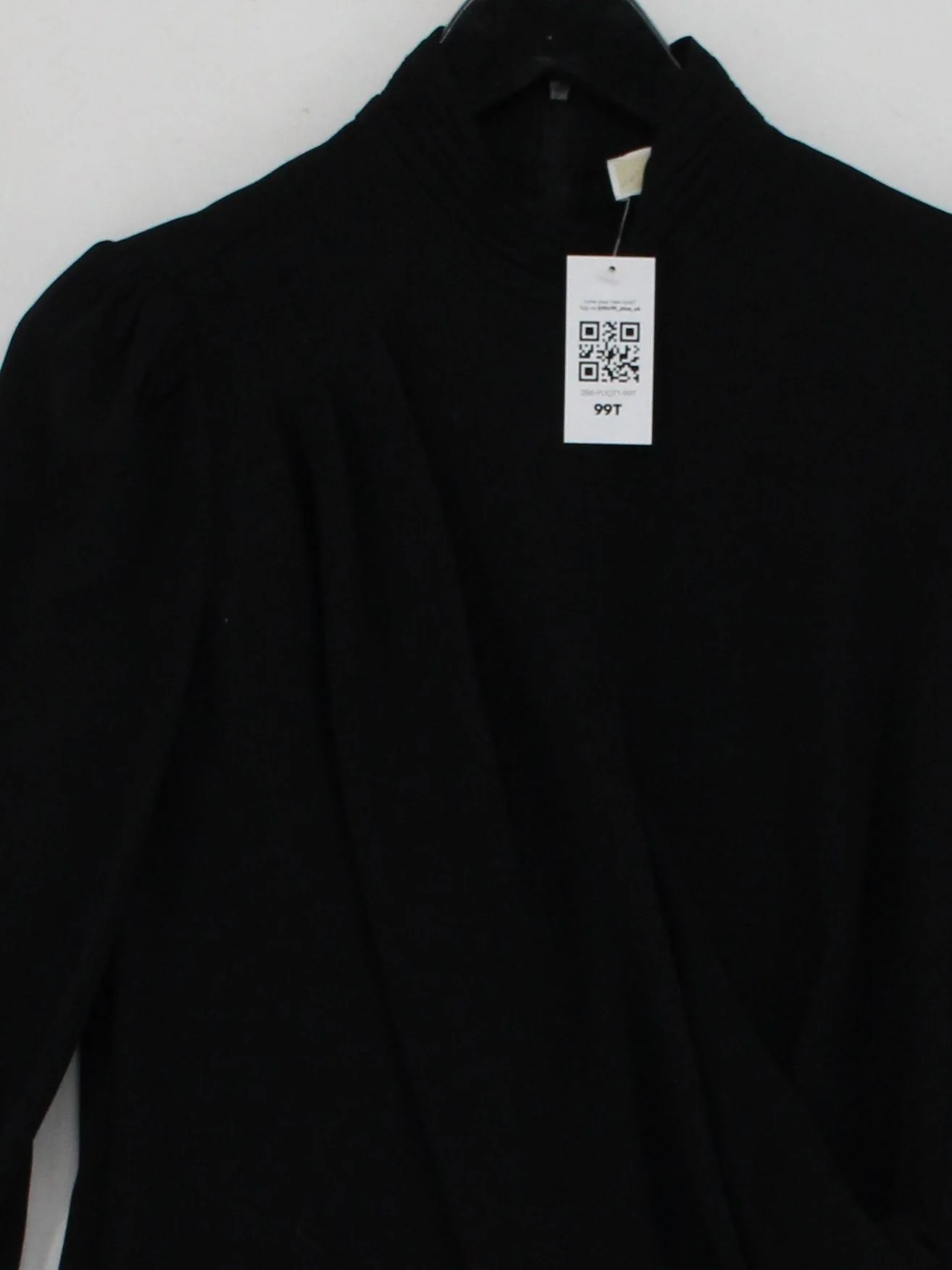 Michael Kors Women's Top UK 6 Black 100% Polyester Long Sleeve High Neck Basic - Image 3
