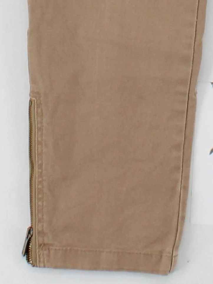 Michael Kors Women's Trousers UK 12 Tan Cotton with Spandex Tapered Cropped - Image 4