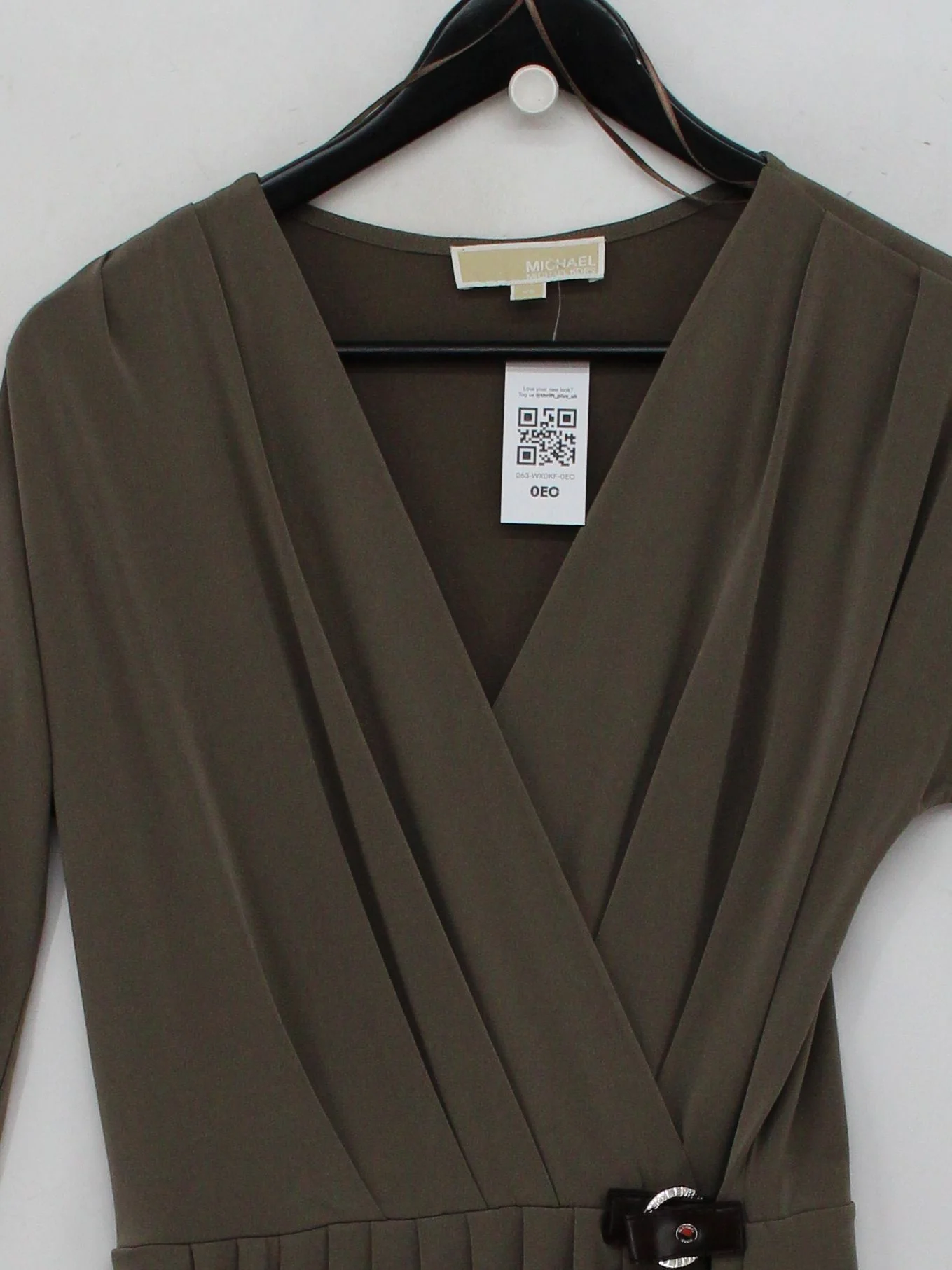 Michael Kors Wrap Mini Dress XS in Brown - Image 3