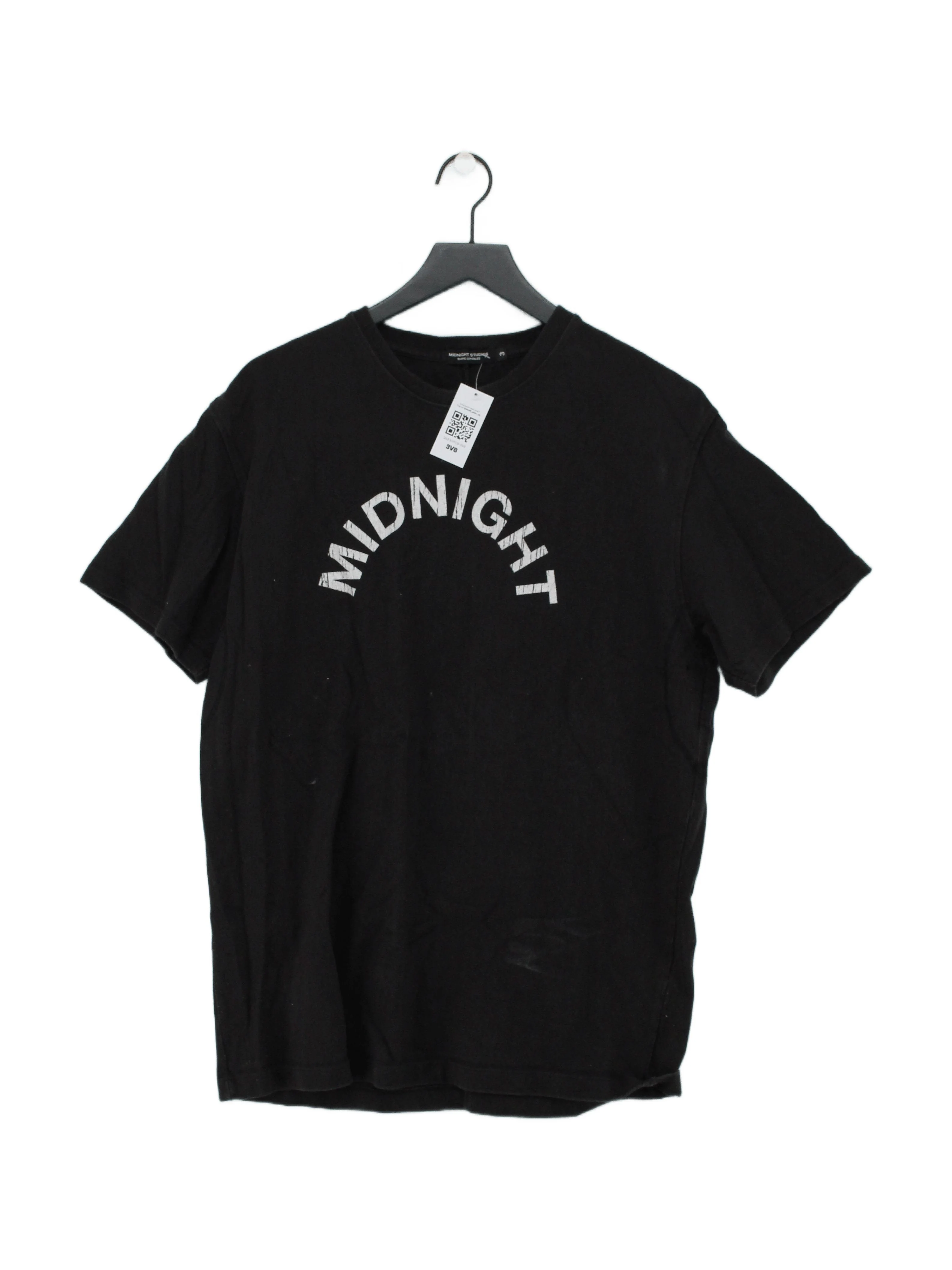 Midnight Studios Men's T-Shirt L Black Graphic 100% Cotton Basic