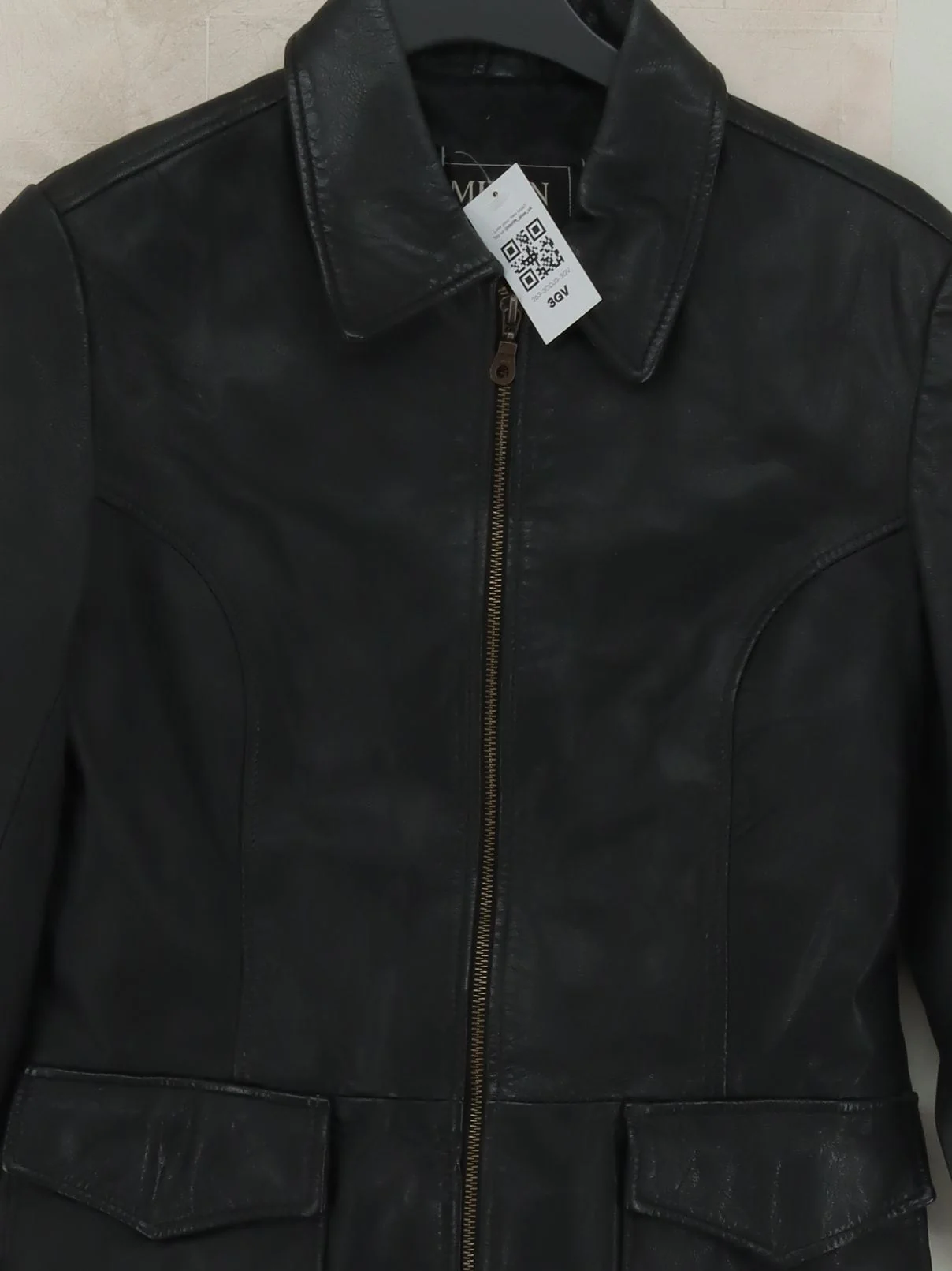 Milan Leather Motorcycle Jacket jacket black - Image 3