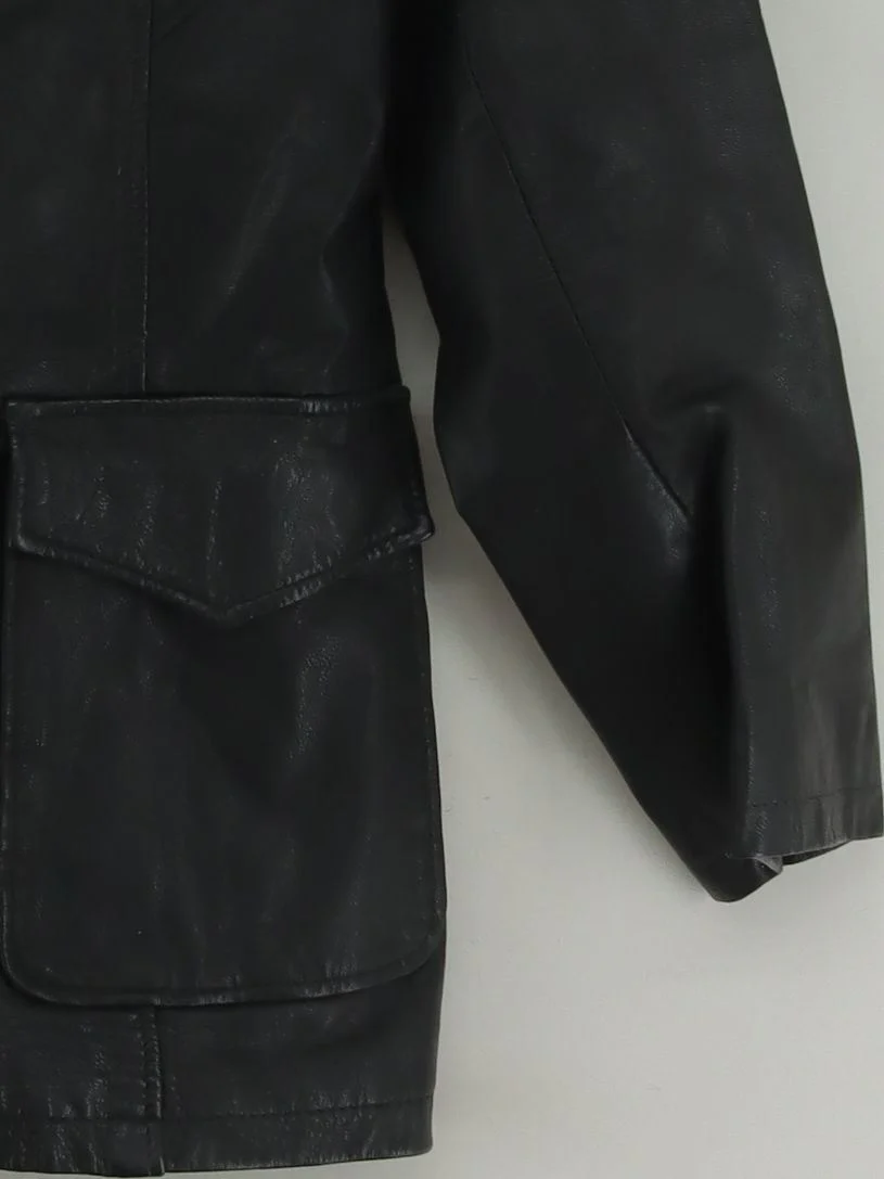 Milan Leather Motorcycle Jacket jacket black - Image 4