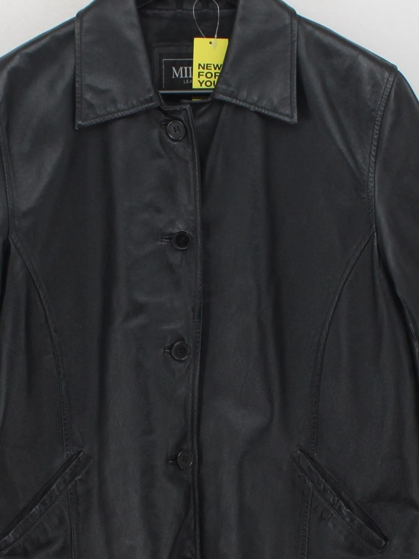 Milan Leather Motorcycle Jacket jacket black - Image 3