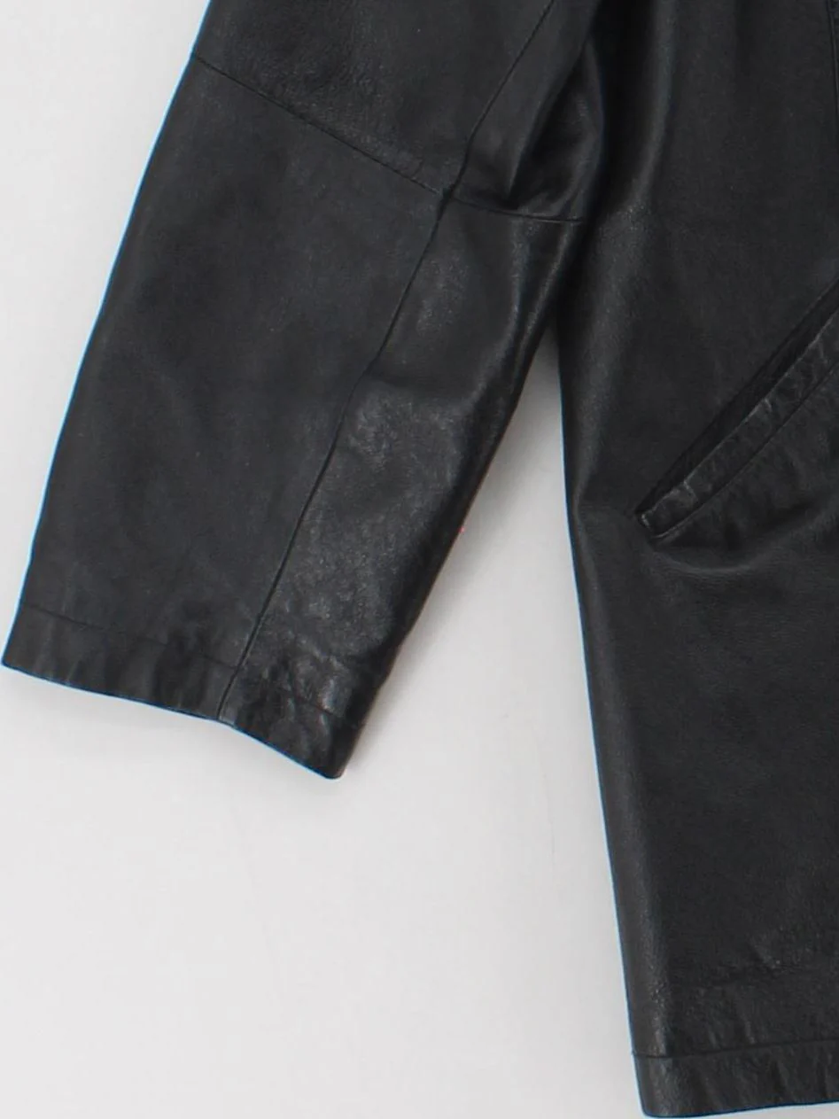 Milan Leather Motorcycle Jacket jacket black - Image 4