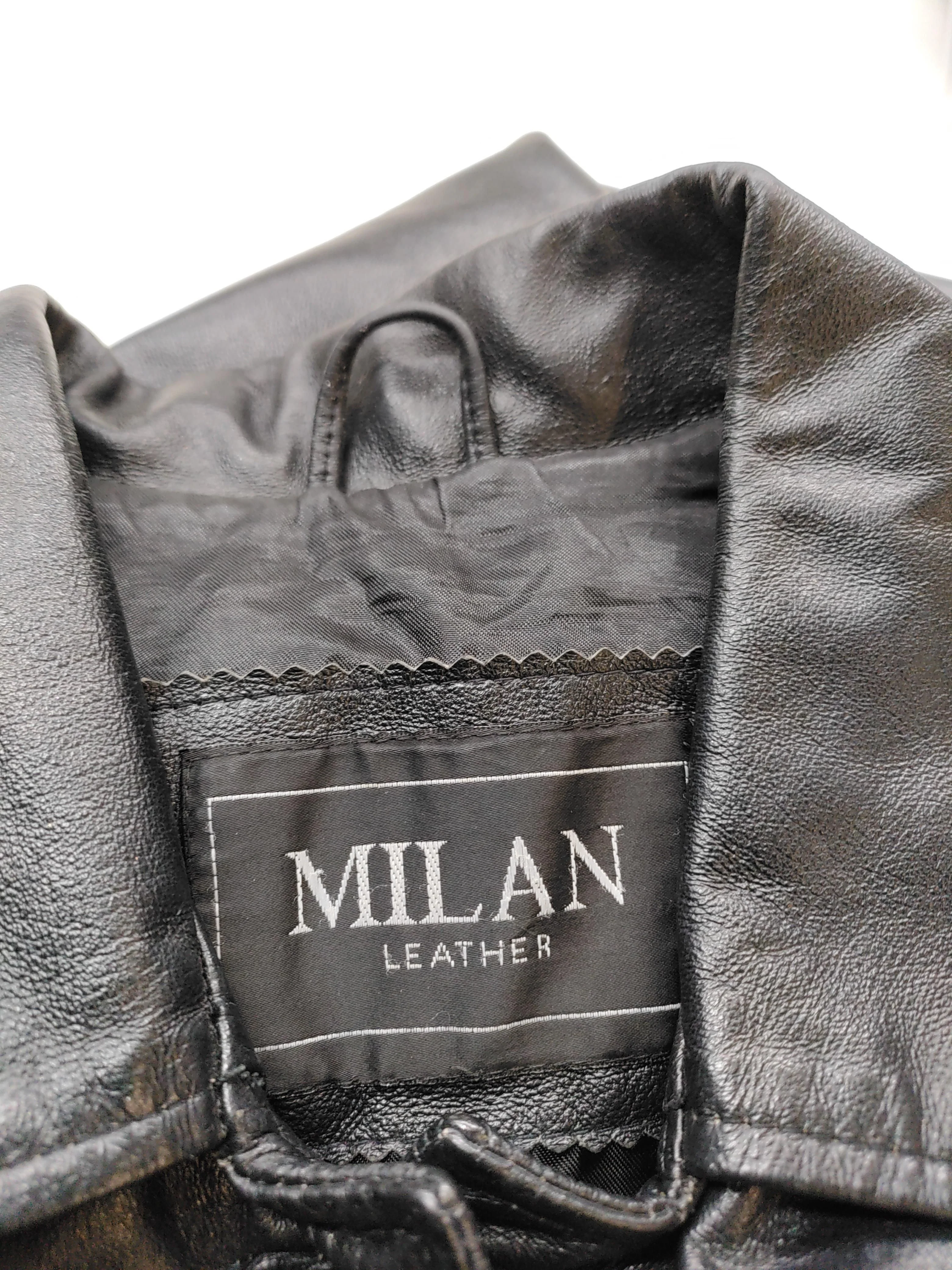 Milan Leather Motorcycle Jacket jacket black - Image 7