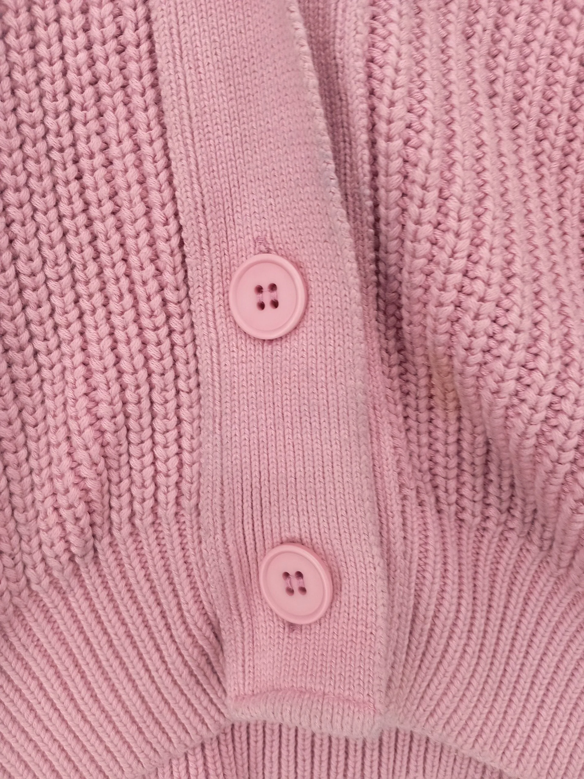 Minga London Women's Cardigan Pink 100% Cotton V-Neck Cardigan - Image 5