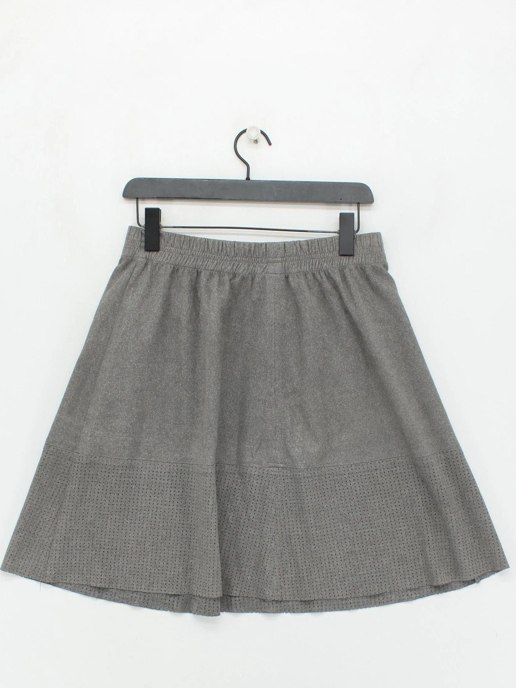 Minimum Women's Mini Skirt UK 8 Grey Polyester with Elastane, Cotton Short Mini - Image 2