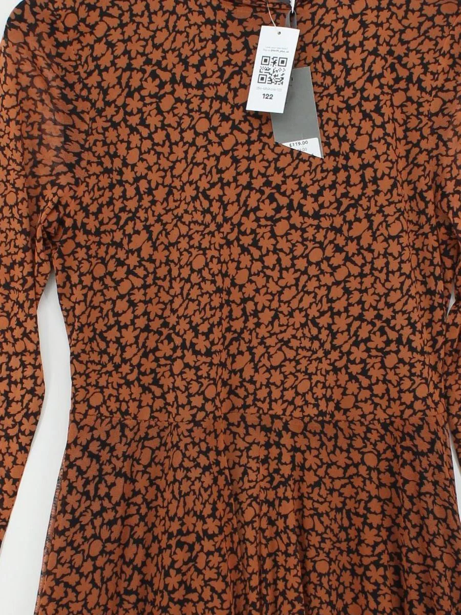 Mint Velvet A-Line Midi Dress UK12 in Tan - Image 3