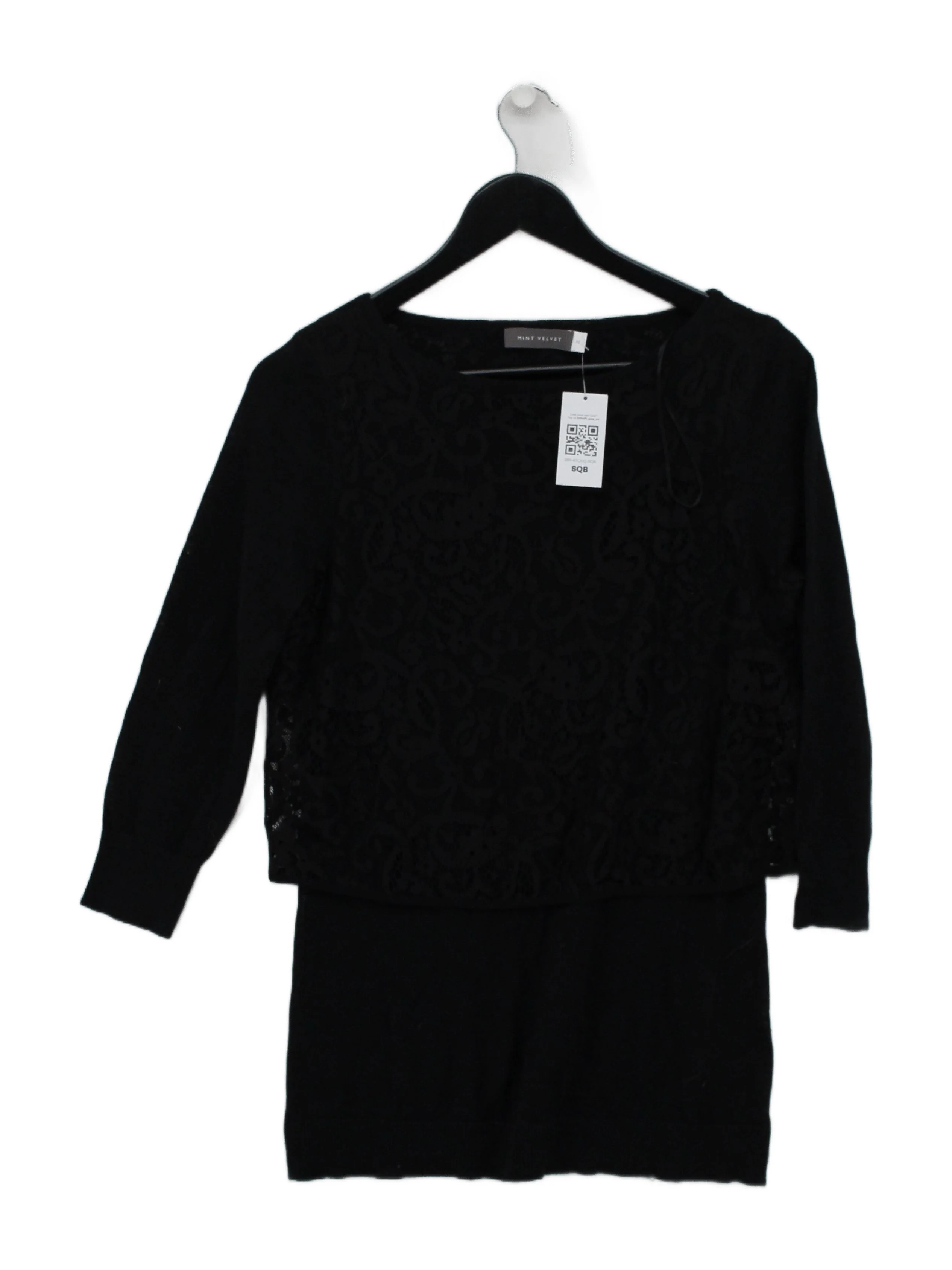 Mint Velvet Jumper Mini Dress UK10 in Black