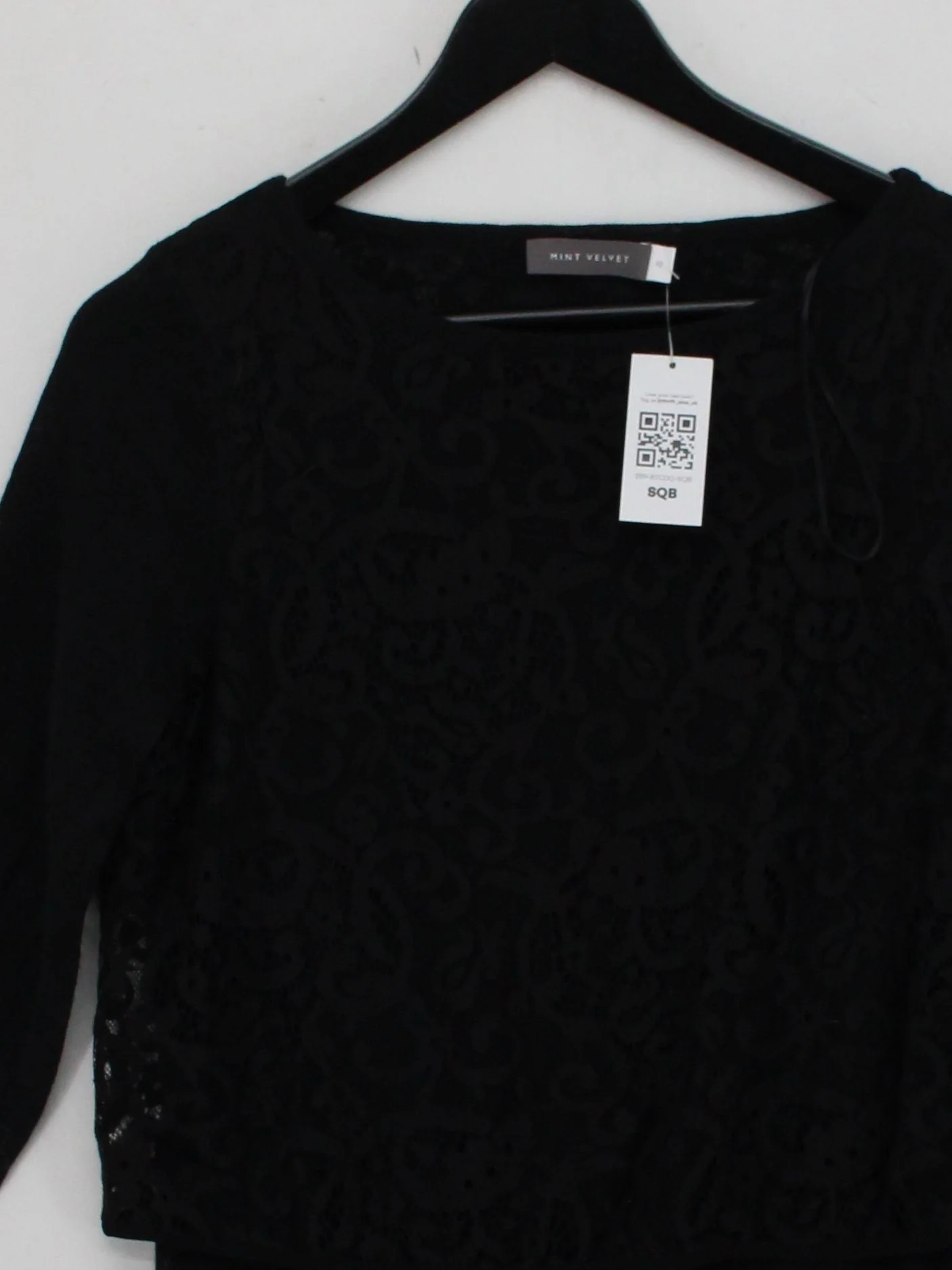 Mint Velvet Jumper Mini Dress UK10 in Black - Image 3