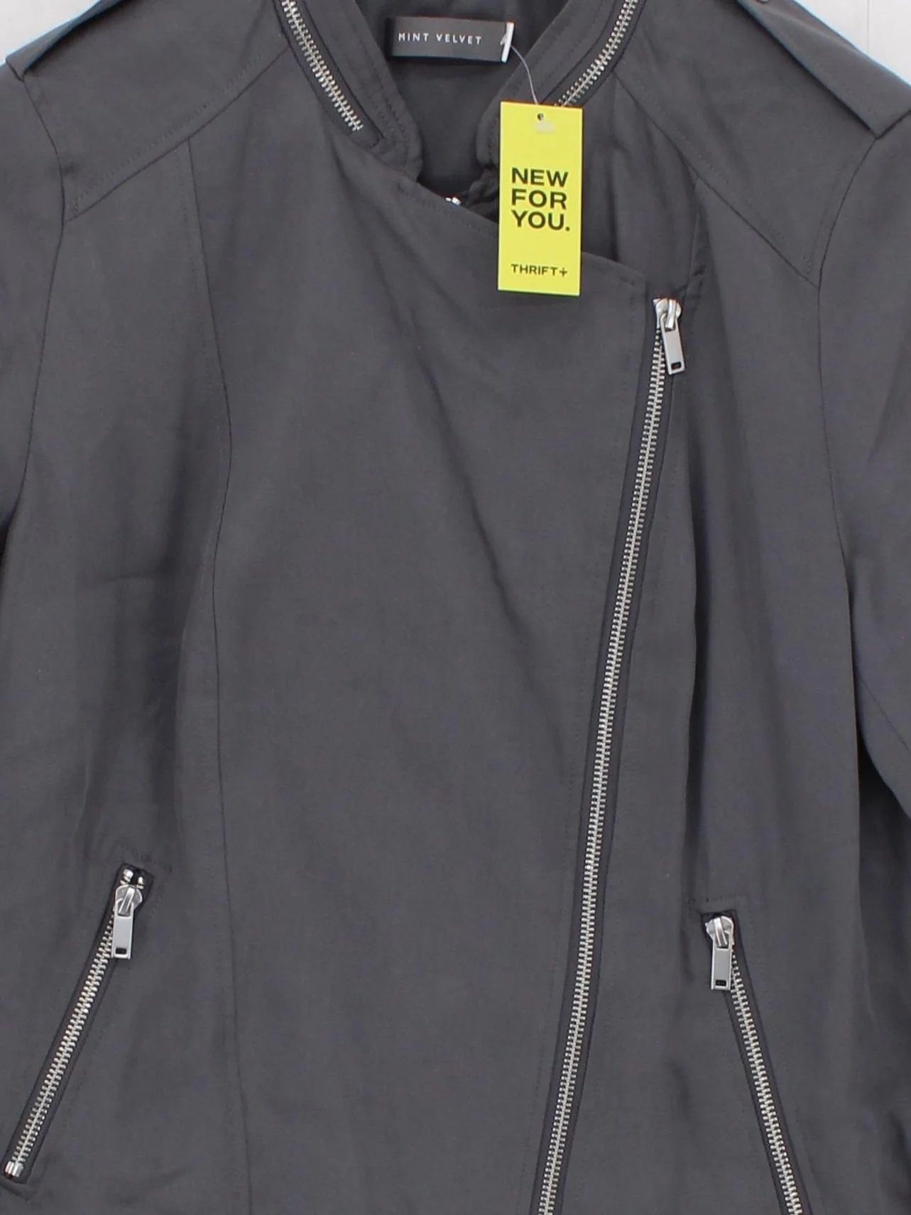 Mint Velvet Motorcycle Jacket jacket grey - Image 3