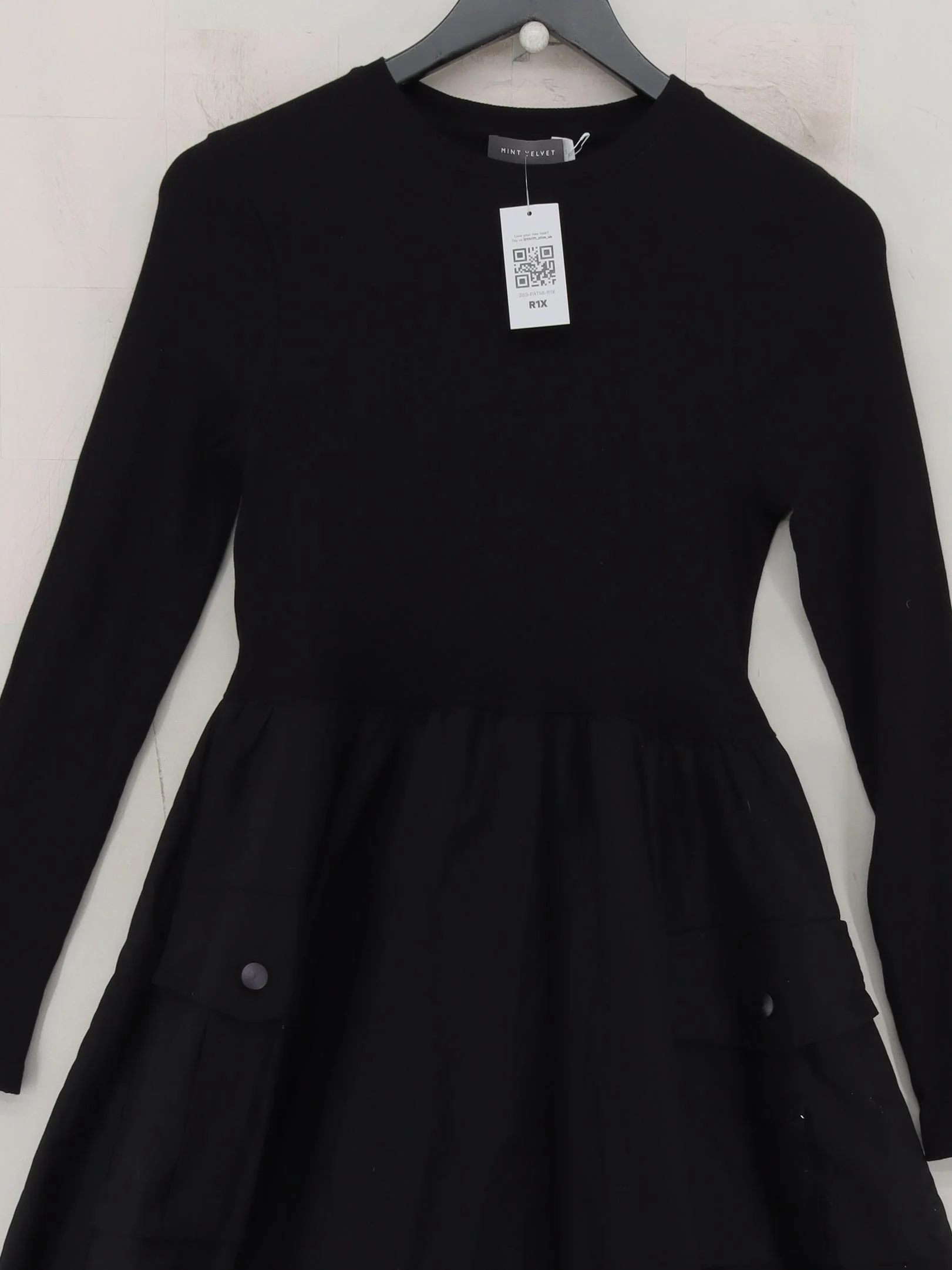 Mint Velvet Shirt Midi Dress S in Black - Image 3