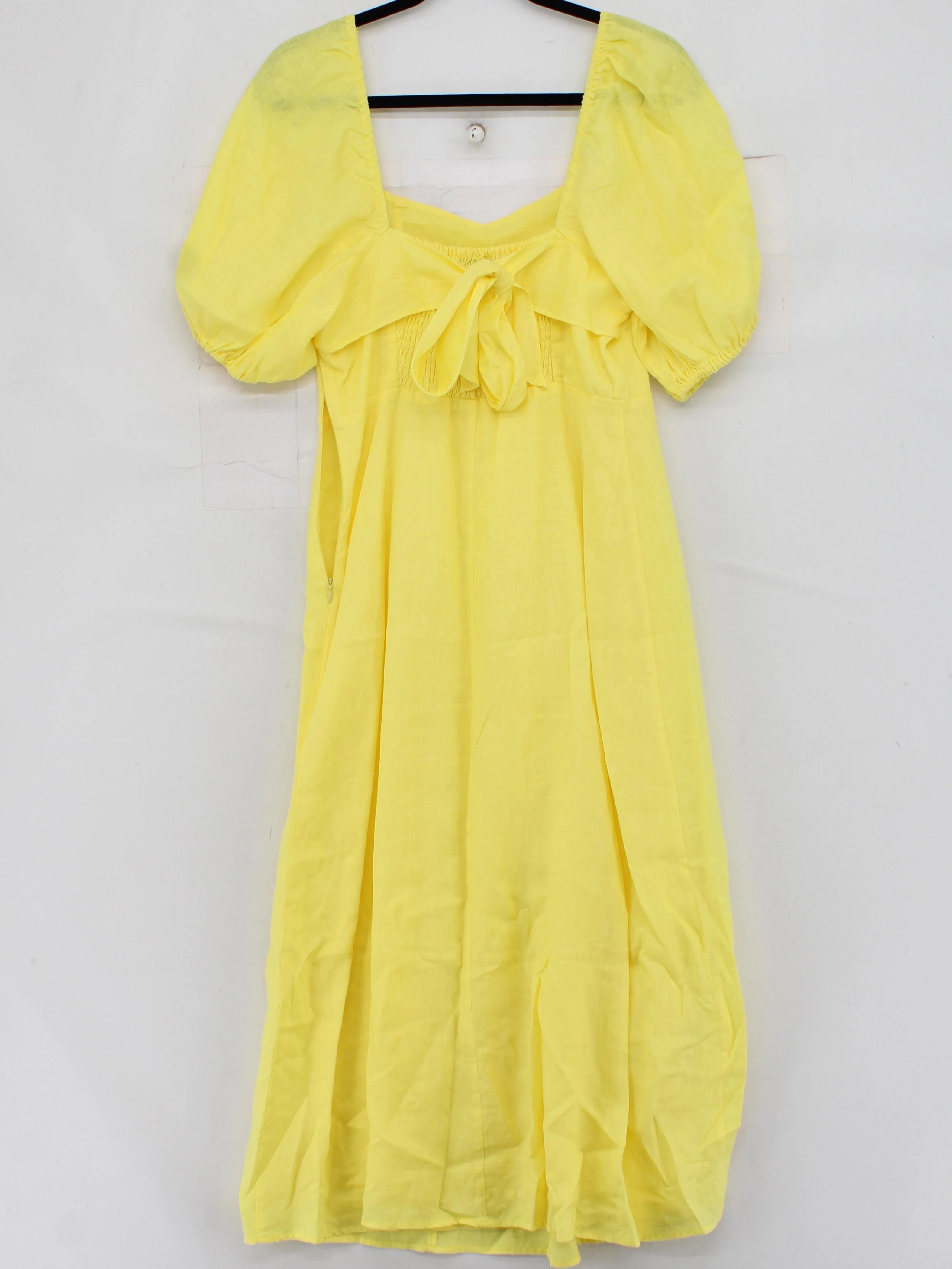 Mint Velvet Shirt Midi Dress UK10 in Yellow - Image 2