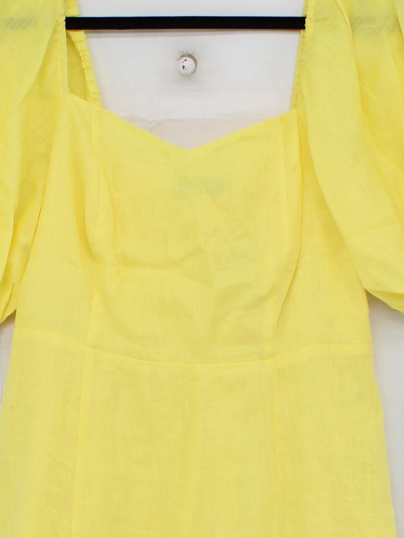 Mint Velvet Shirt Midi Dress UK10 in Yellow - Image 3