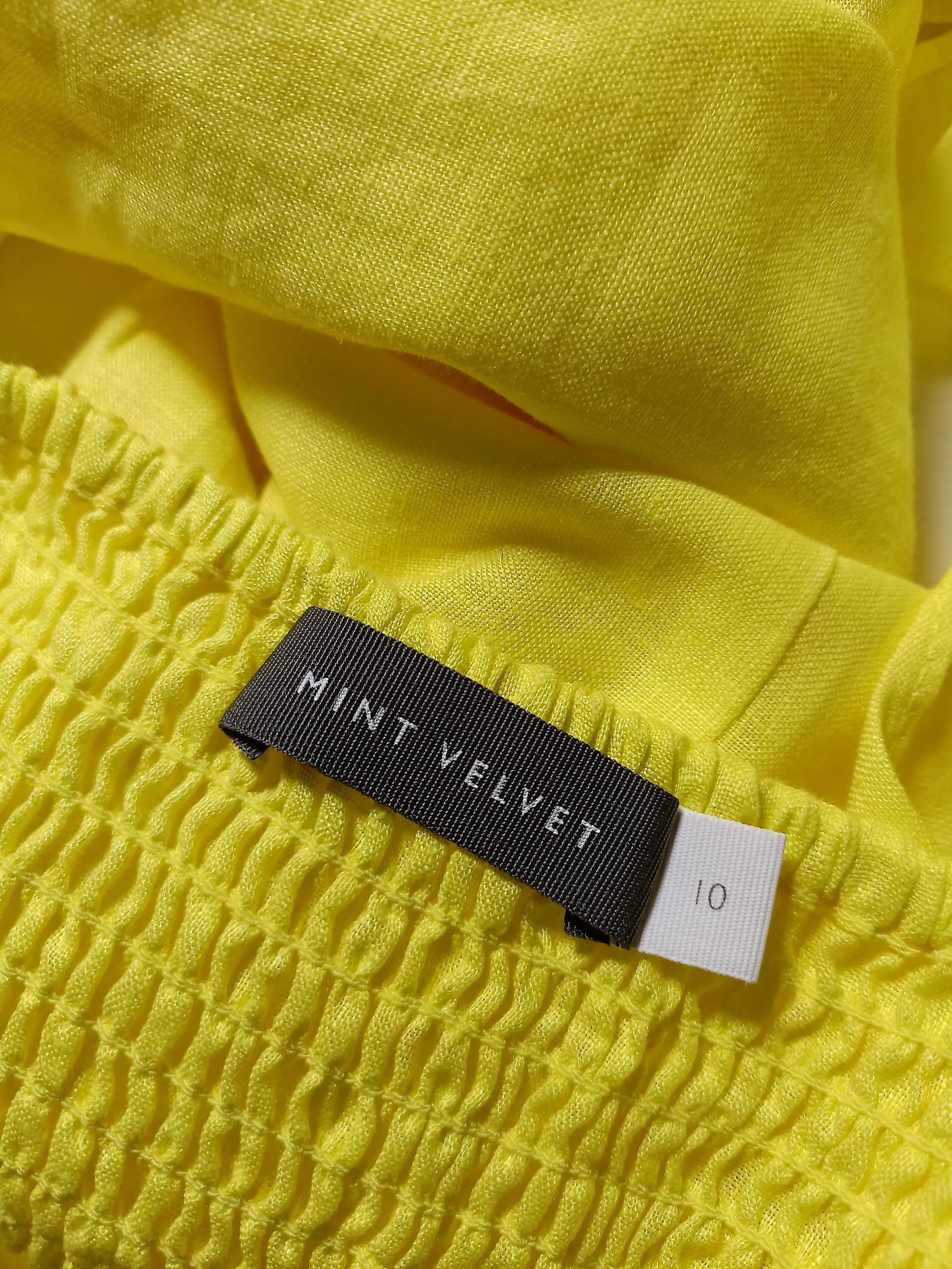 Mint Velvet Shirt Midi Dress UK10 in Yellow - Image 5
