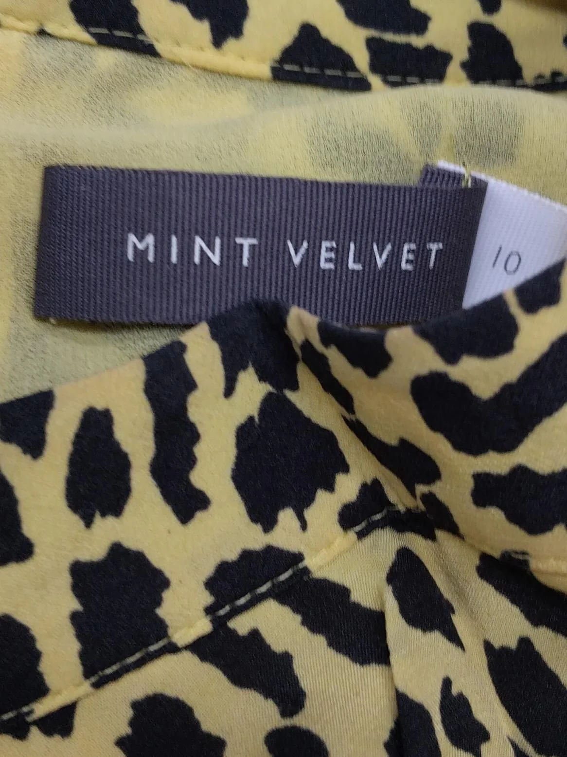 Mint Velvet Shirt Midi Dress UK10 in Yellow - Image 5