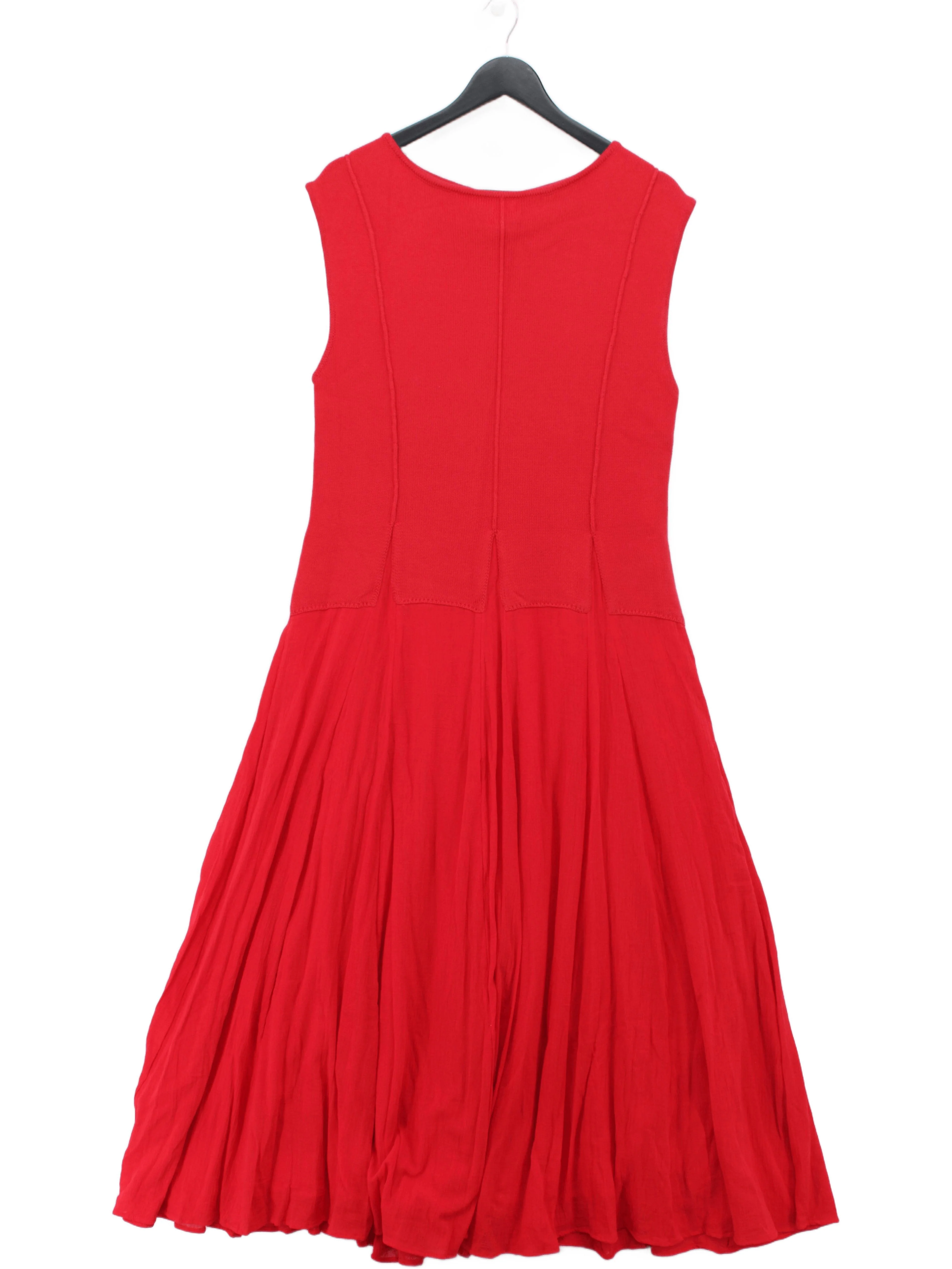 Mint Velvet Skater Midi Dress L in Red