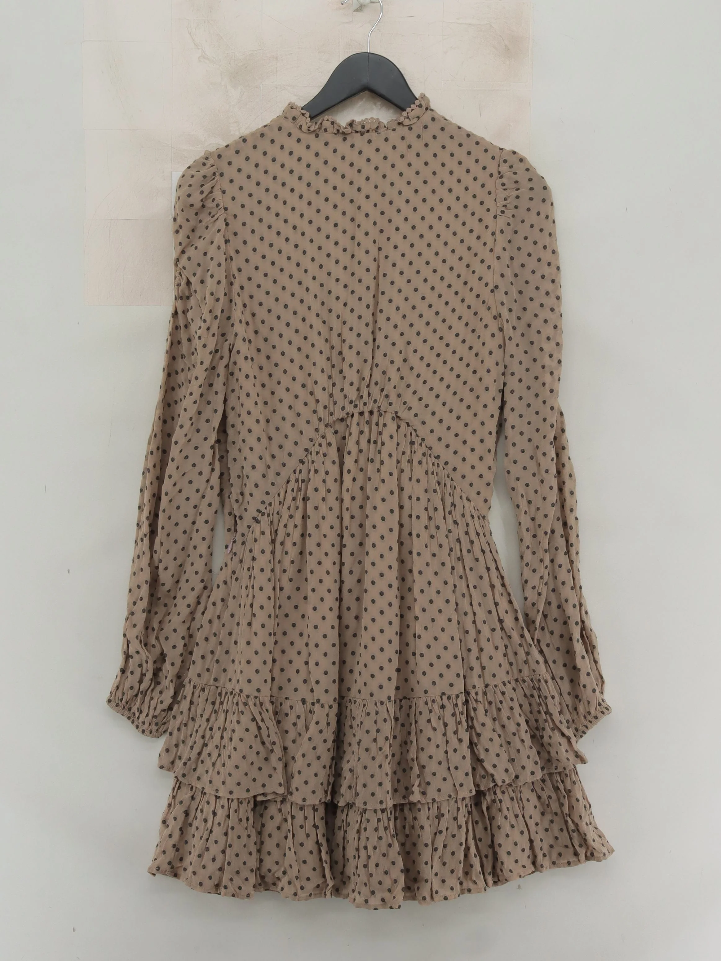 Mint Velvet Skater Mini Dress UK8 in Tan - Image 2