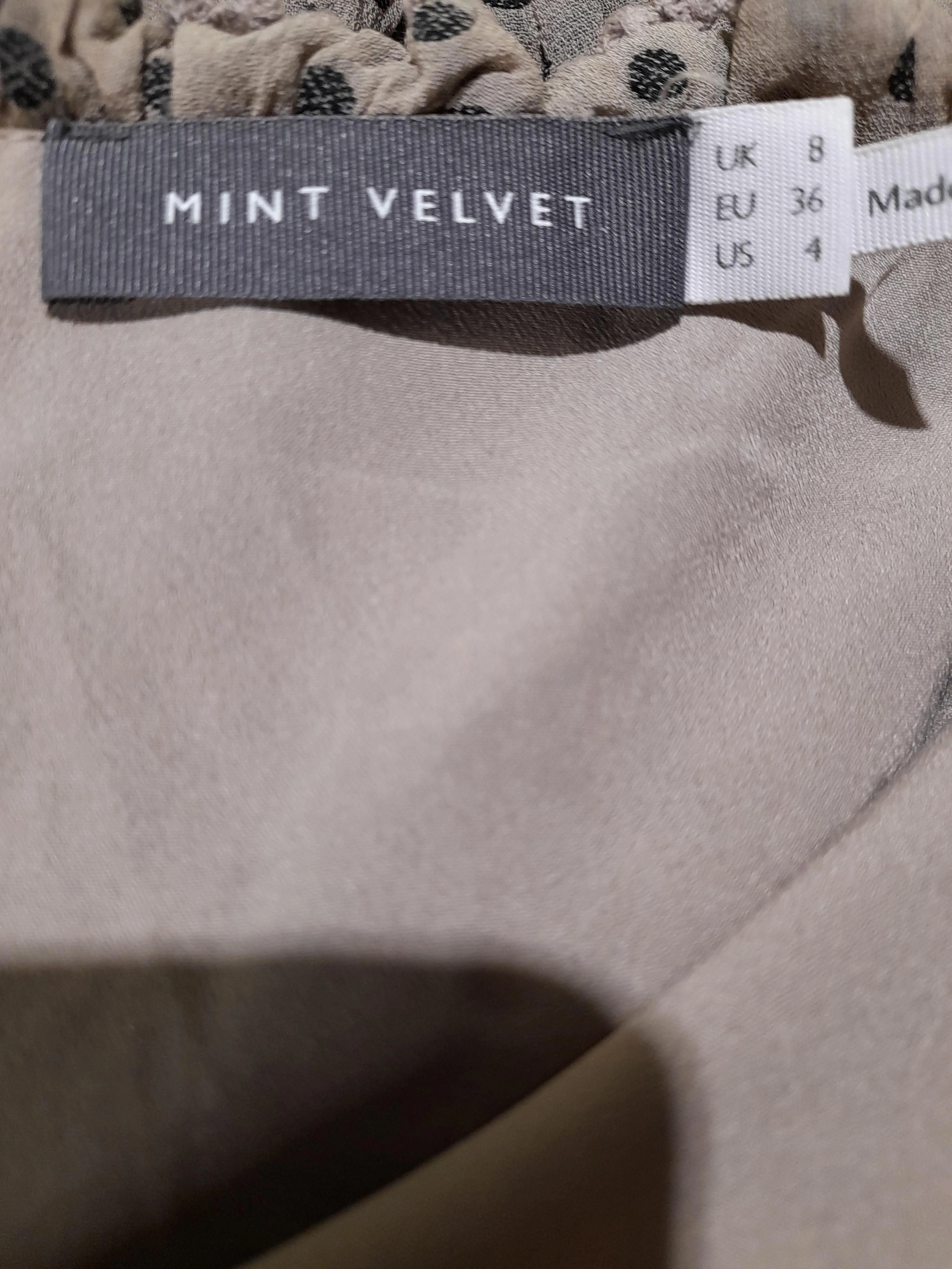Mint Velvet Skater Mini Dress UK8 in Tan - Image 5