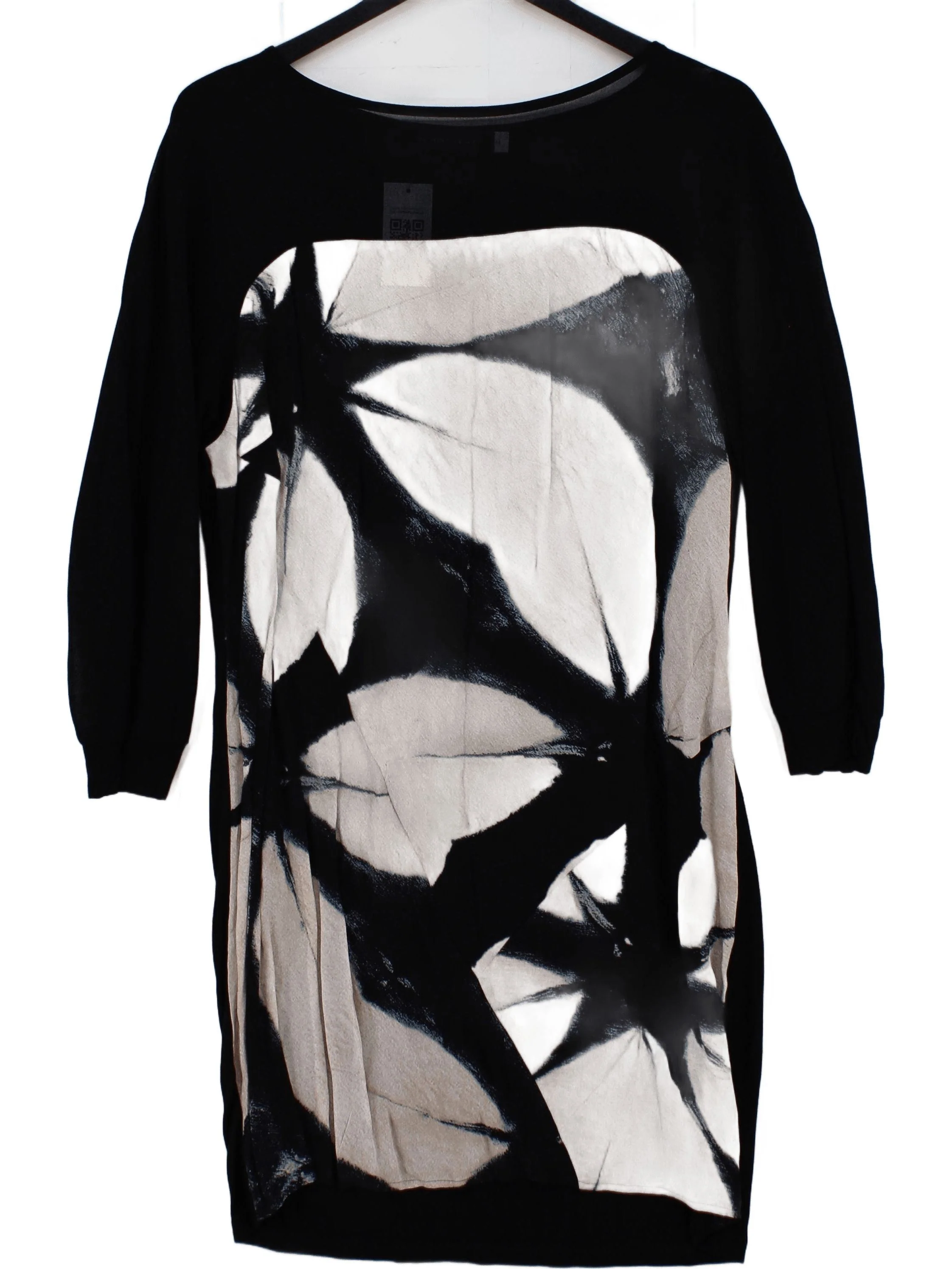 Mint Velvet T-Shirt Mini Dress UK14 in Black