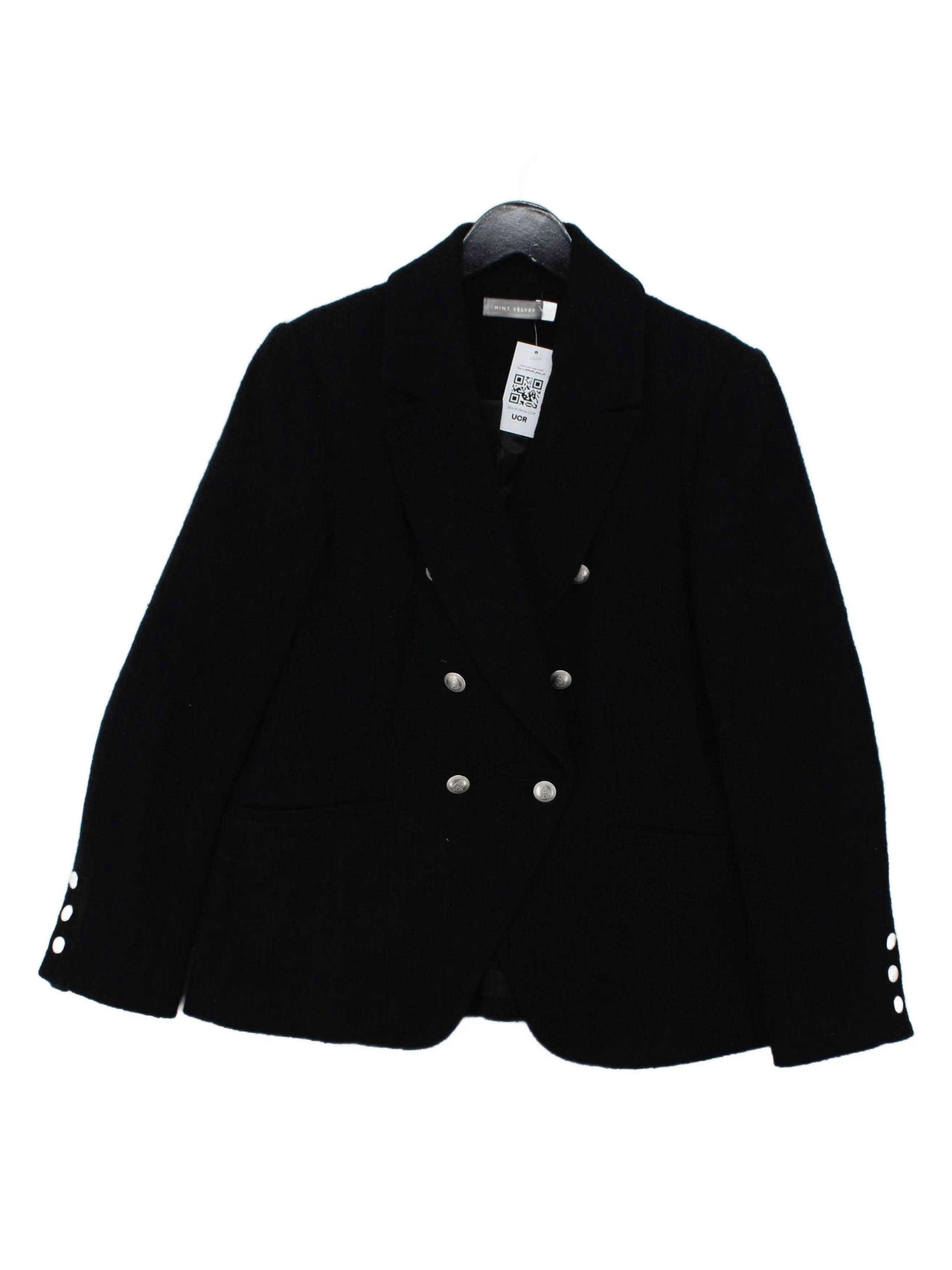 Mint Velvet Women's Blazer UK 12 Black Polyester