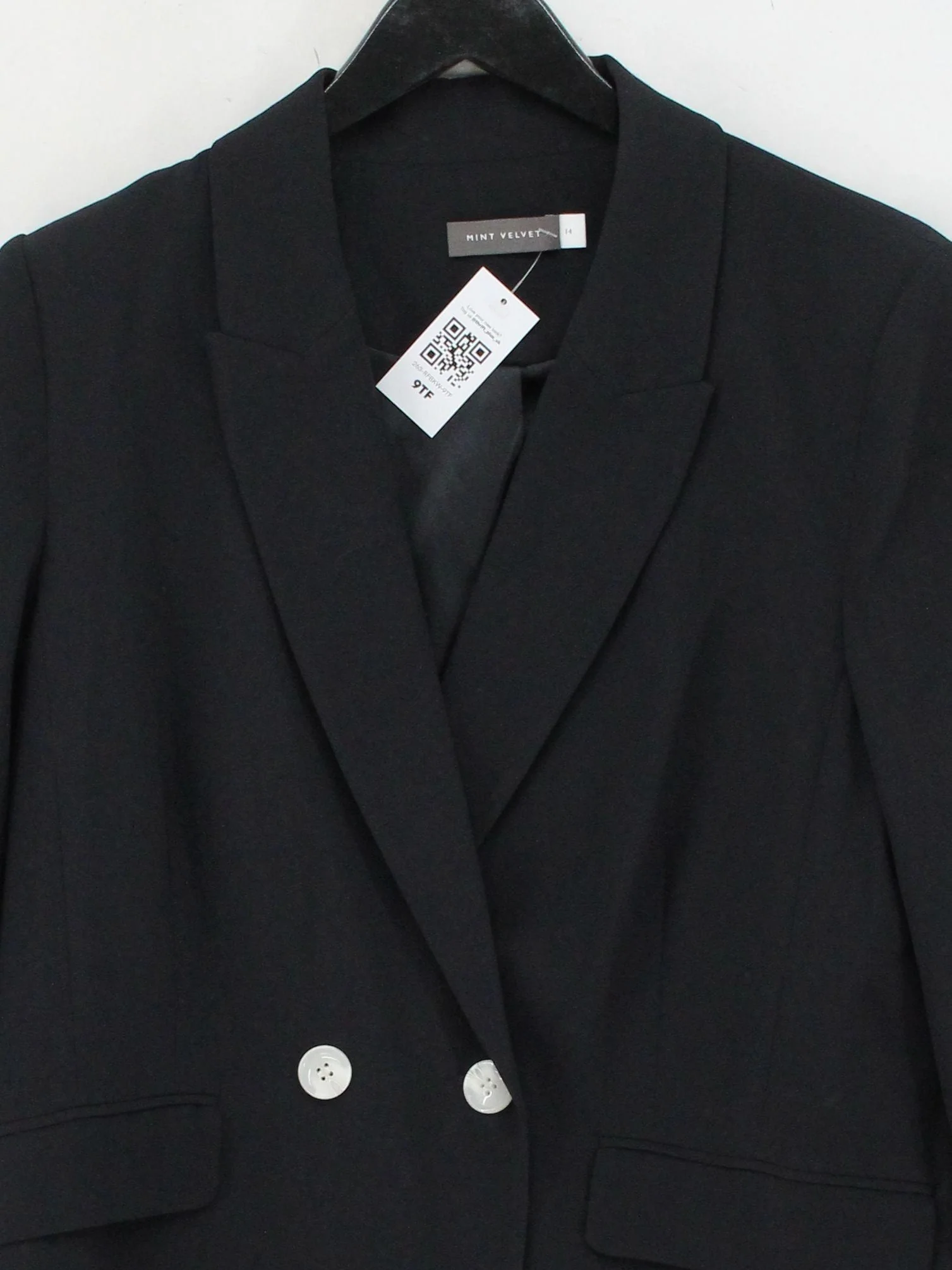 Mint Velvet Women's Blazer UK 14 Black Polyester with Elastane Overcoat - Image 3