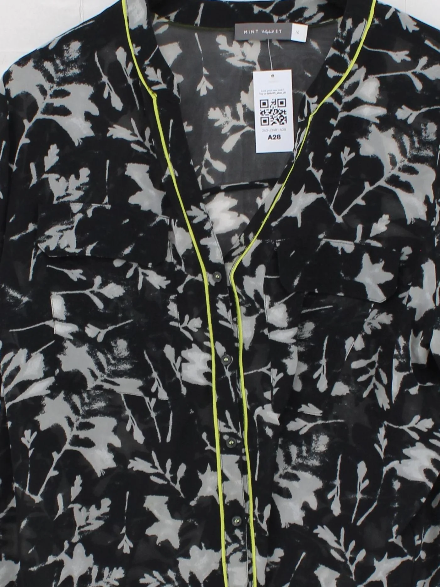 Mint Velvet Women's Blouse L Black 100% Polyester Basic - Image 3