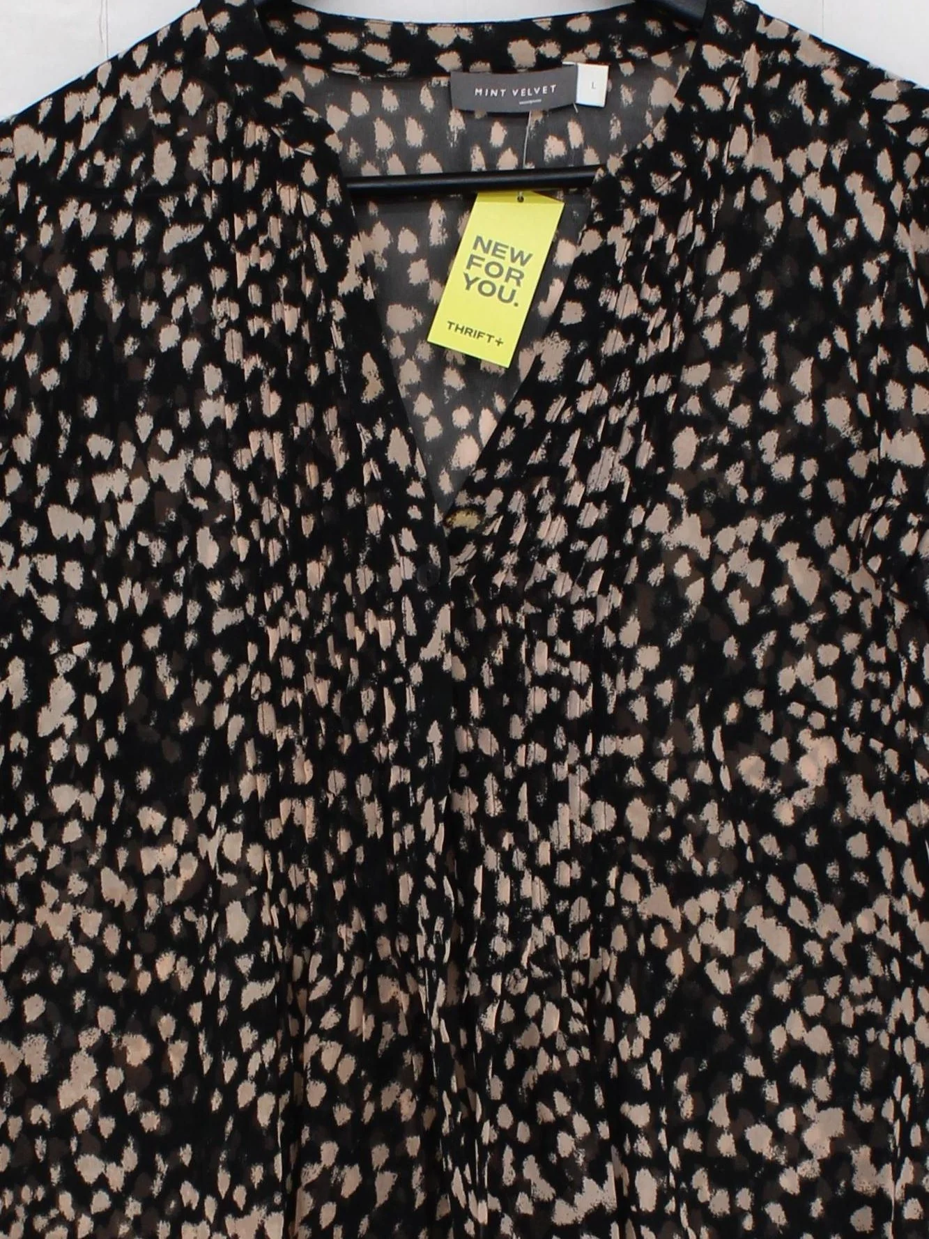 Mint Velvet Women's Blouse L Multi 100% Other Long Sleeve V-Neck Basic - Image 3