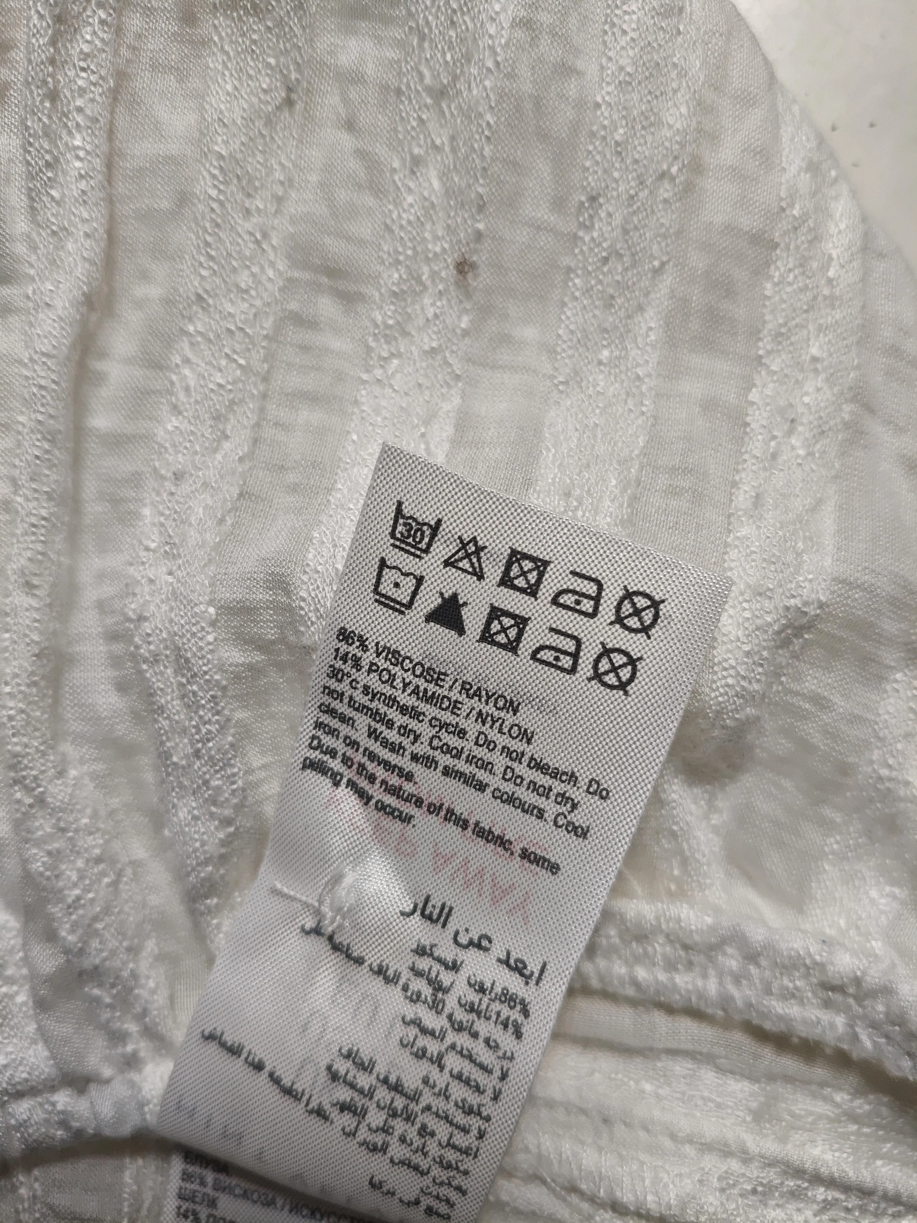 Mint Velvet Women's Blouse L White Viscose with Polyamide Basic - Image 6