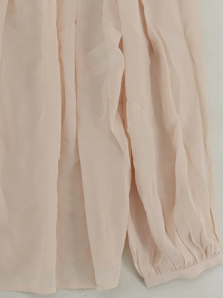Mint Velvet Women's Blouse M Cream 100% Viscose Long Sleeve Collared Basic - Image 4