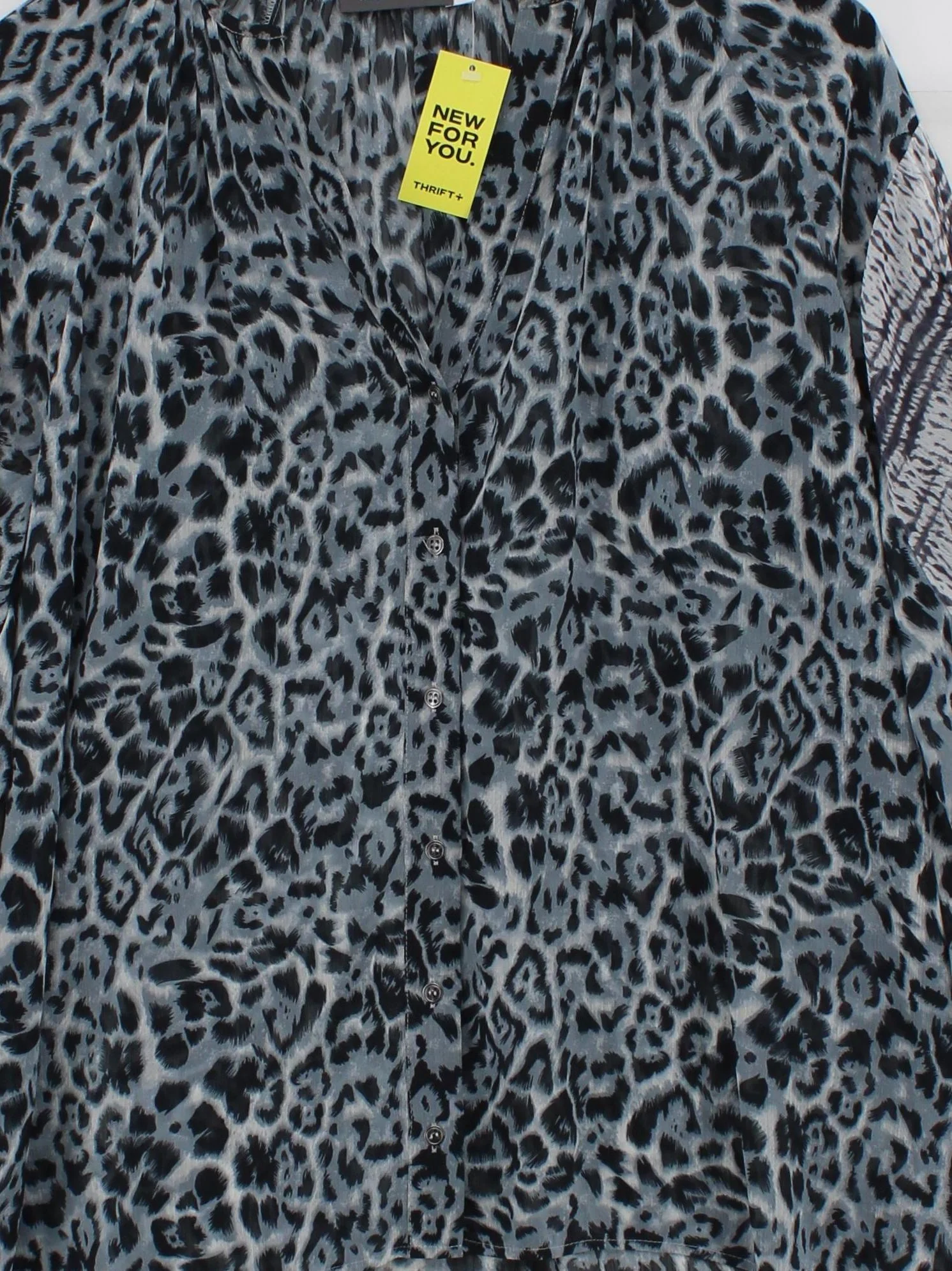Mint Velvet Women's Blouse M Grey 100% Polyester Basic - Image 3