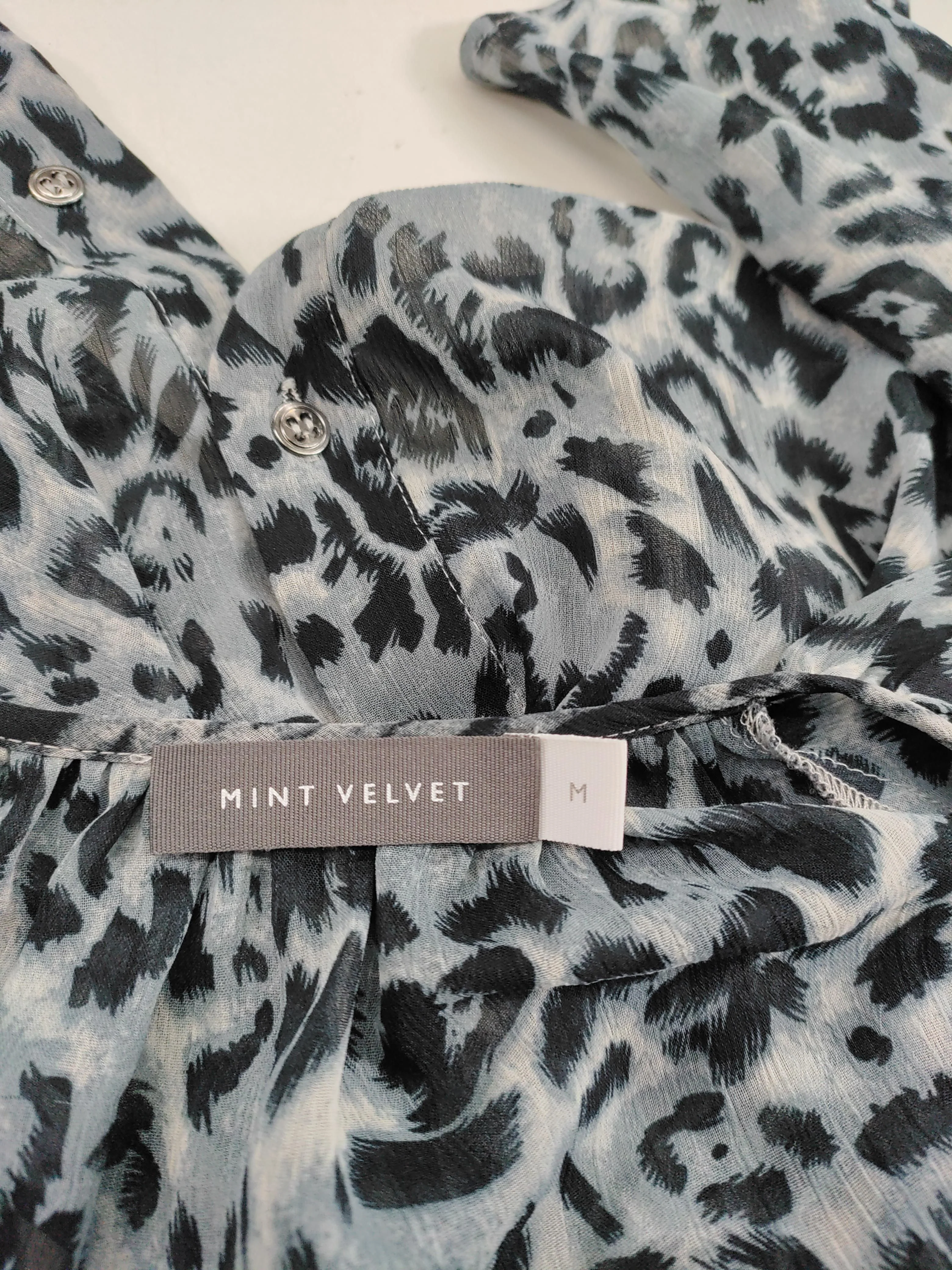 Mint Velvet Women's Blouse M Grey 100% Polyester Basic - Image 5
