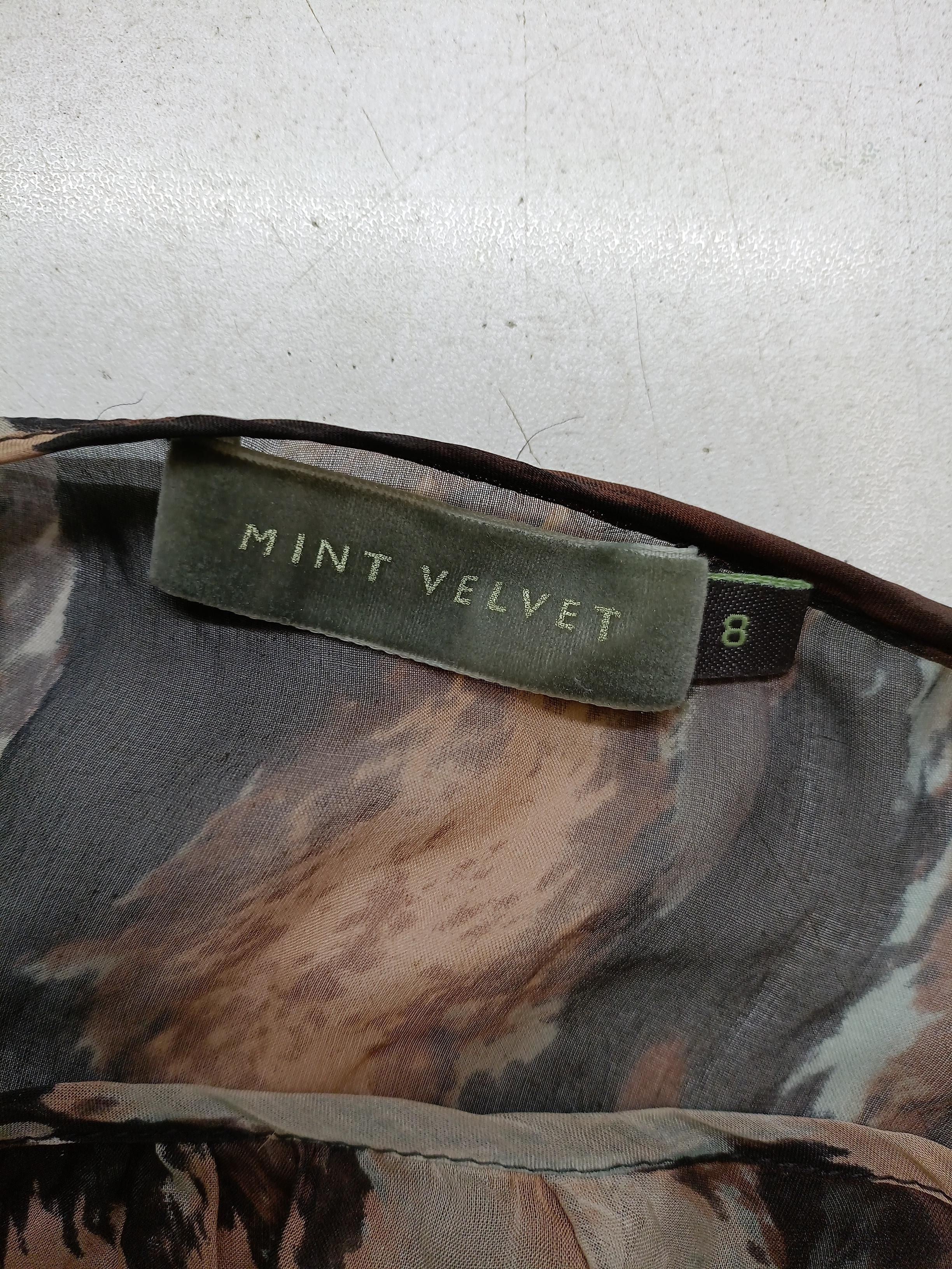 Mint Velvet Women's Blouse S Multi 100% Silk Long Sleeve Round Neck Basic - Image 5