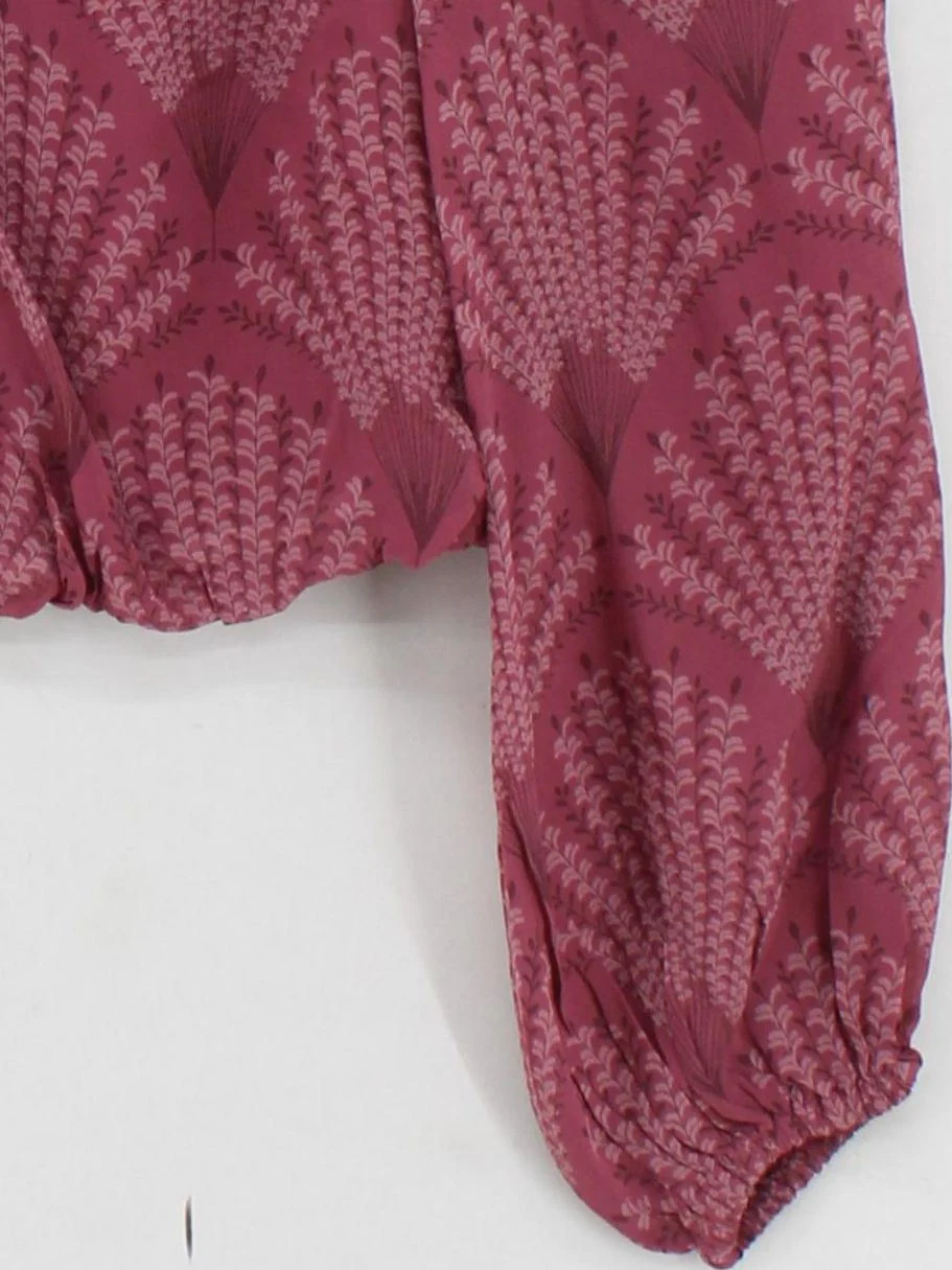 Mint Velvet Women's Blouse S Red 100% Viscose Long Sleeve Collared Basic - Image 4