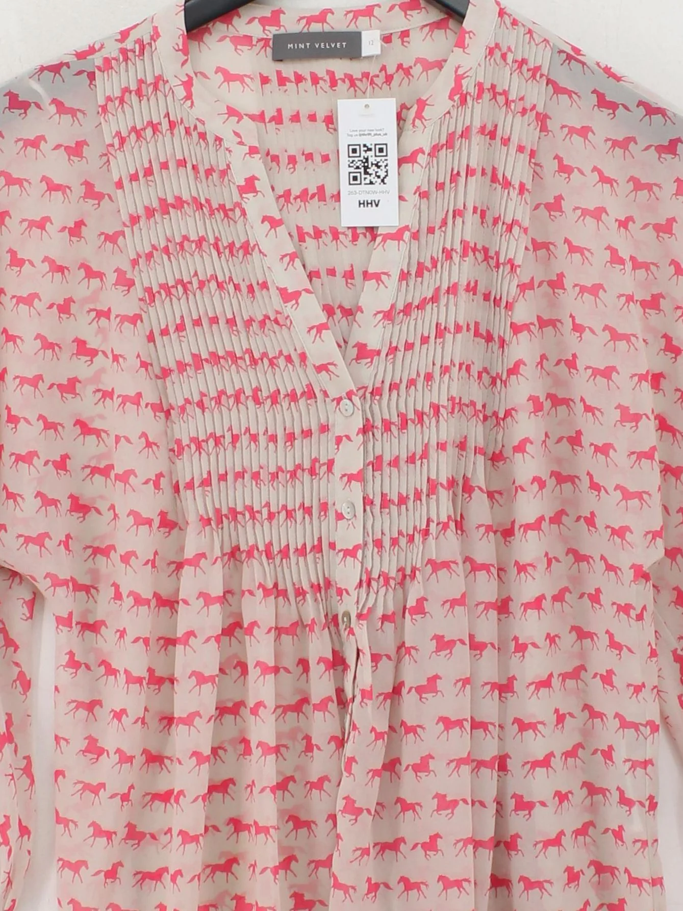 Mint Velvet Women's Blouse UK 12 Cream 100% Polyester Basic - Image 3