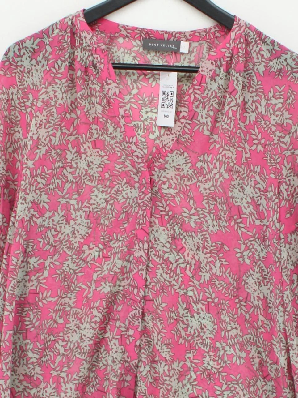 Mint Velvet Women's Blouse UK 12 Pink 100% Polyester Basic - Image 3