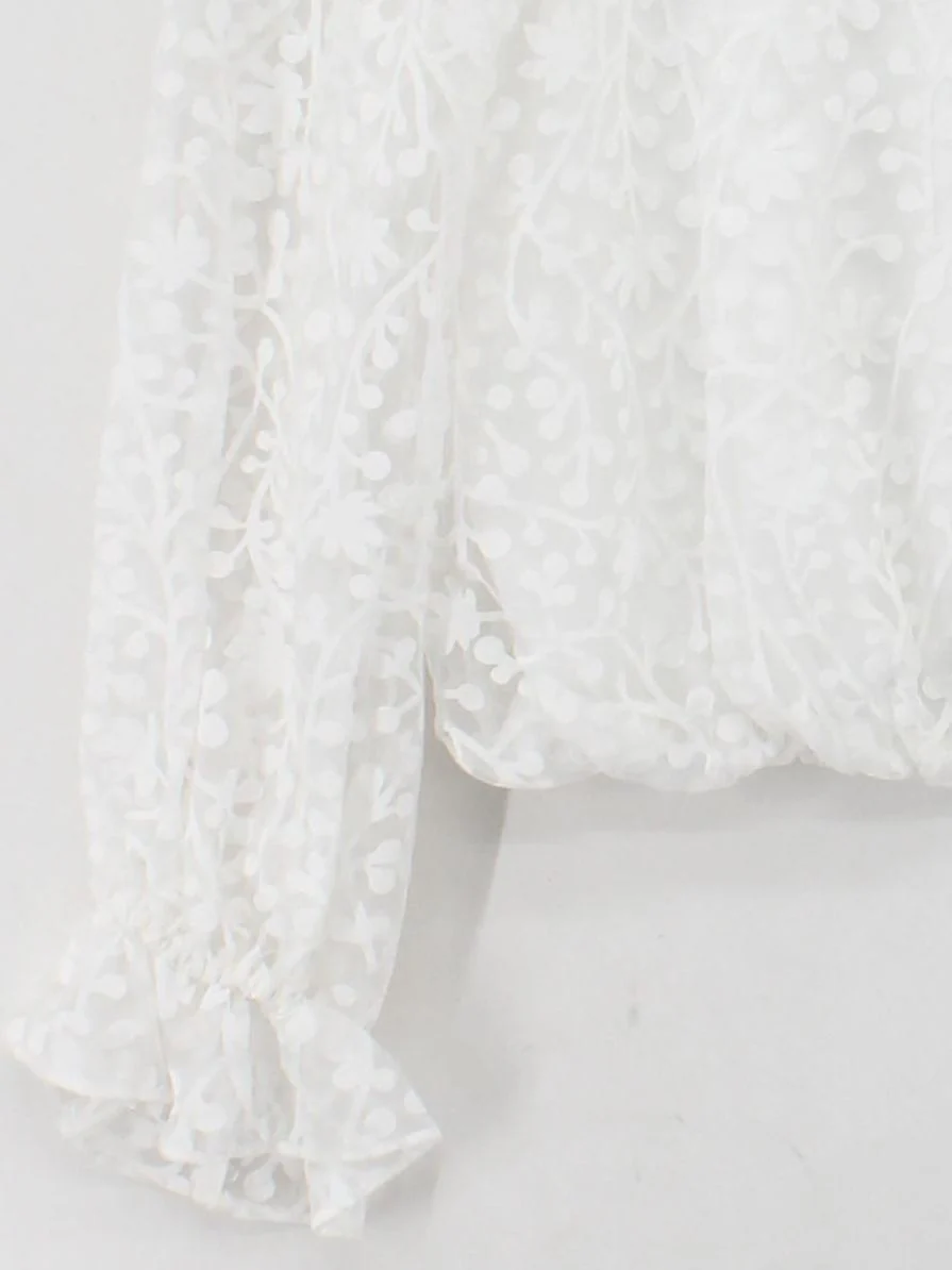 Mint Velvet Women's Blouse UK 12 White Viscose with Polyamide, Polyester Basic - Image 4