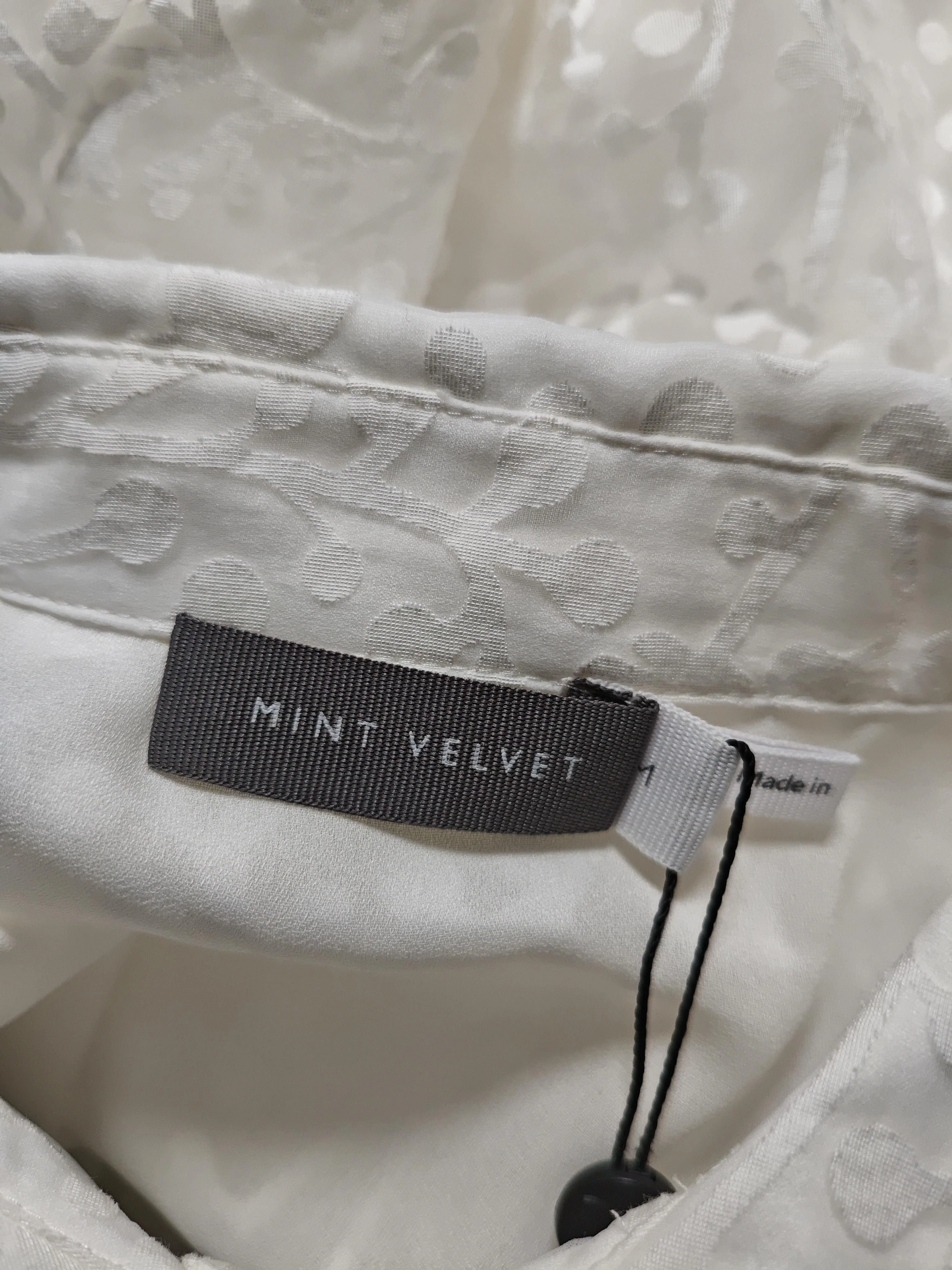 Mint Velvet Women's Blouse UK 12 White Viscose with Polyamide, Polyester Basic - Image 5