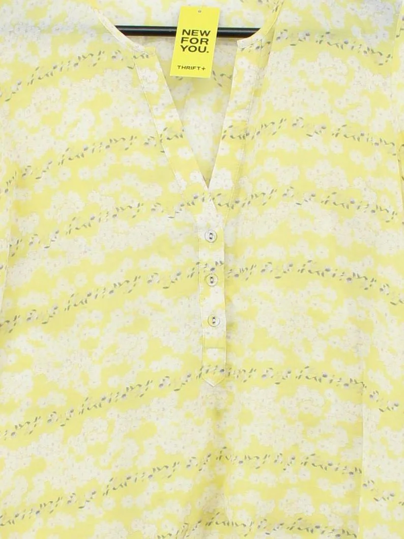 Mint Velvet Women's Blouse UK 12 Yellow Lyocell Modal - Image 3