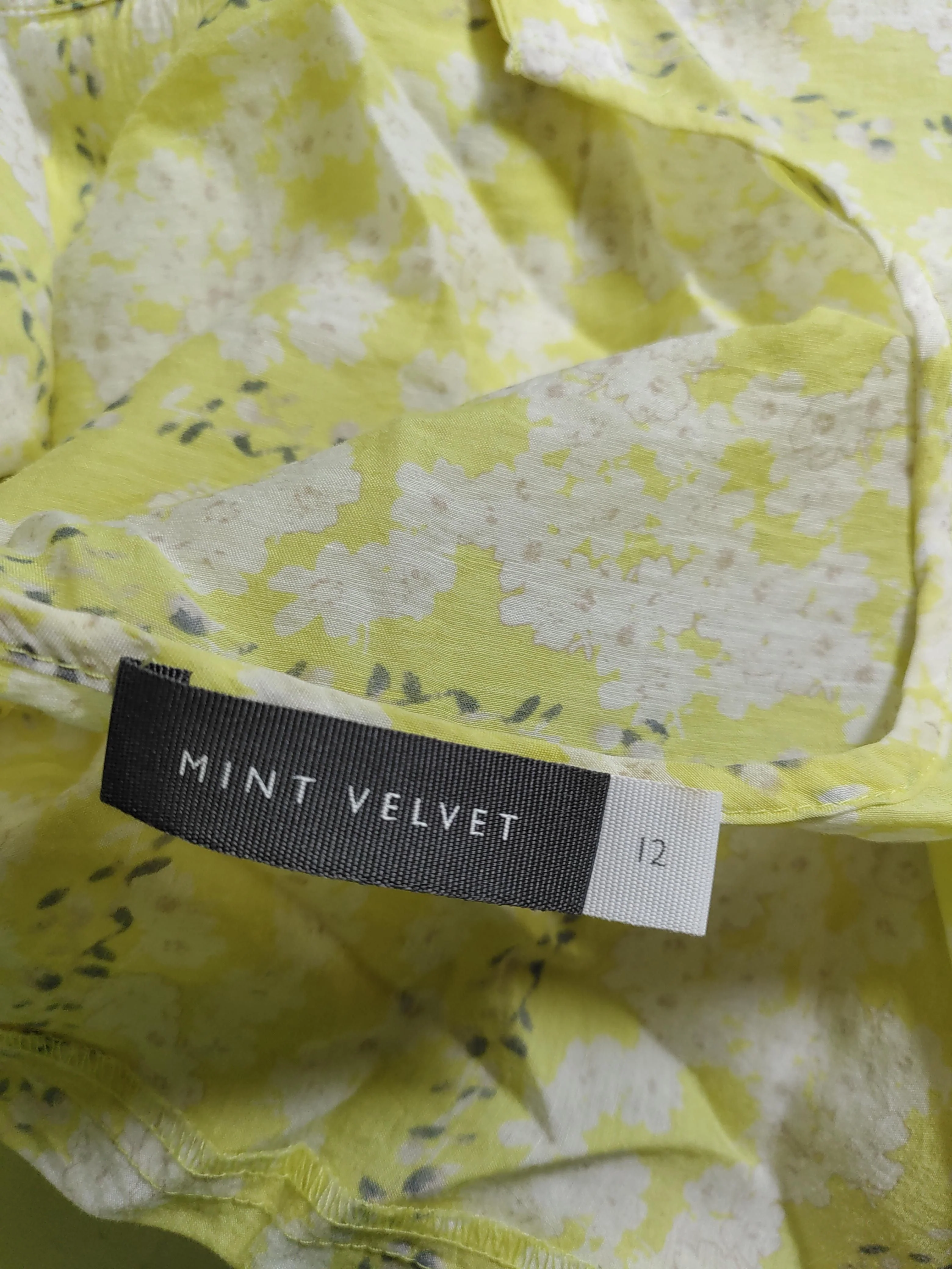Mint Velvet Women's Blouse UK 12 Yellow Lyocell Modal - Image 5