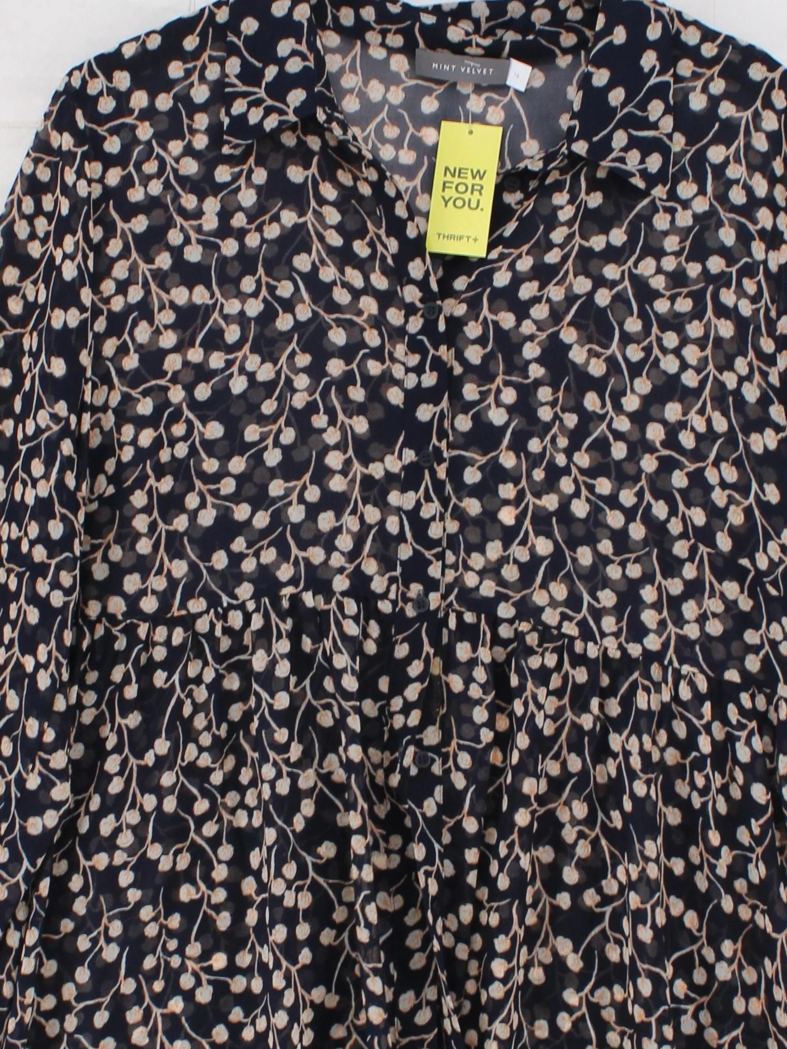 Mint Velvet Women's Blouse UK 16 Blue 100% Other Basic - Image 3