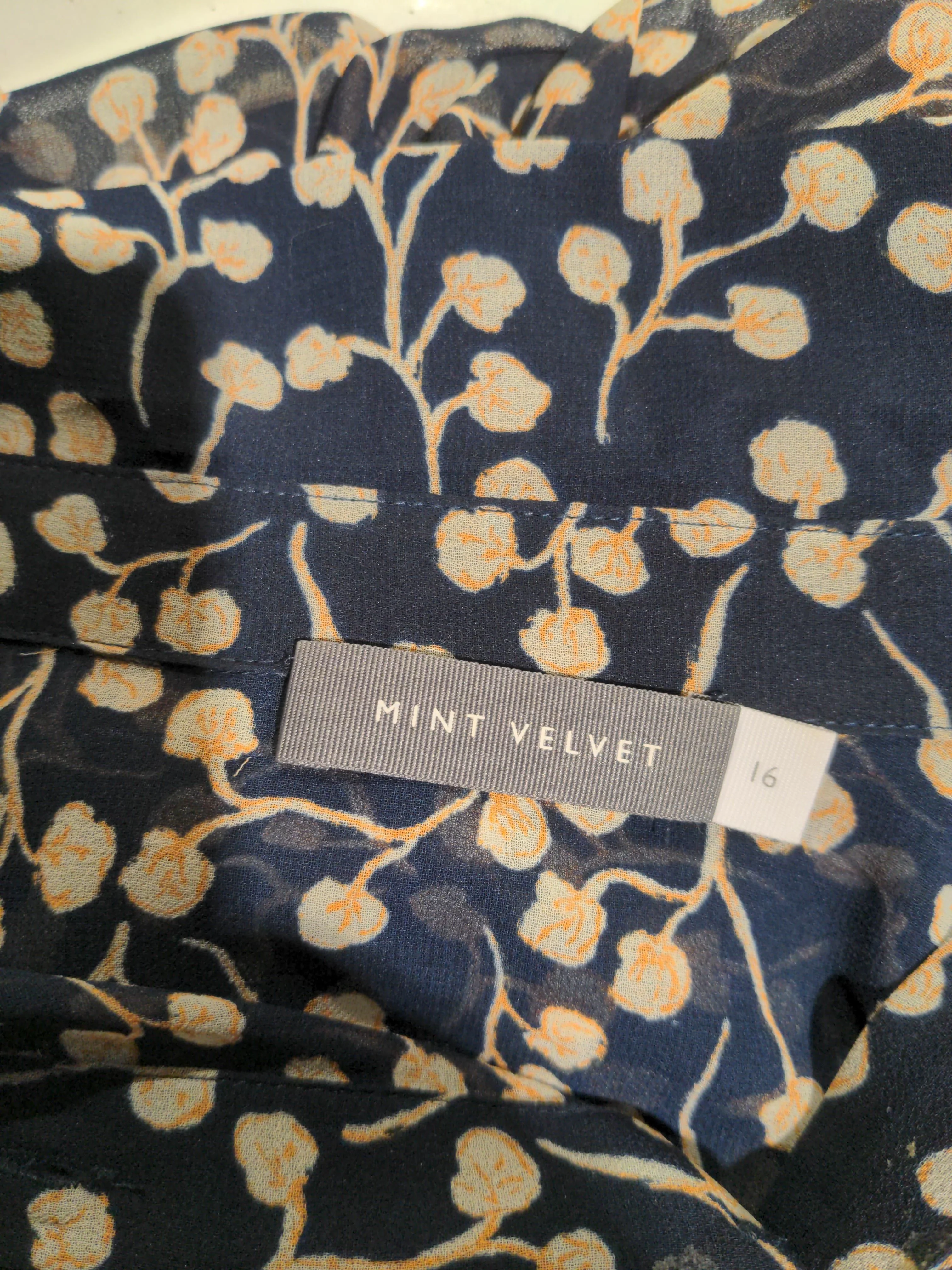 Mint Velvet Women's Blouse UK 16 Blue 100% Other Basic - Image 6