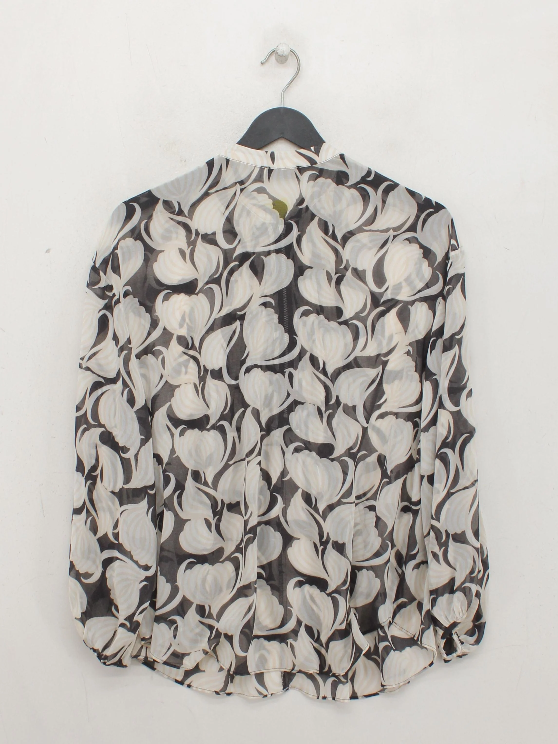 Mint Velvet Women's Blouse UK 8 Multi 100% Polyester Long Sleeve Collared Basic - Image 2